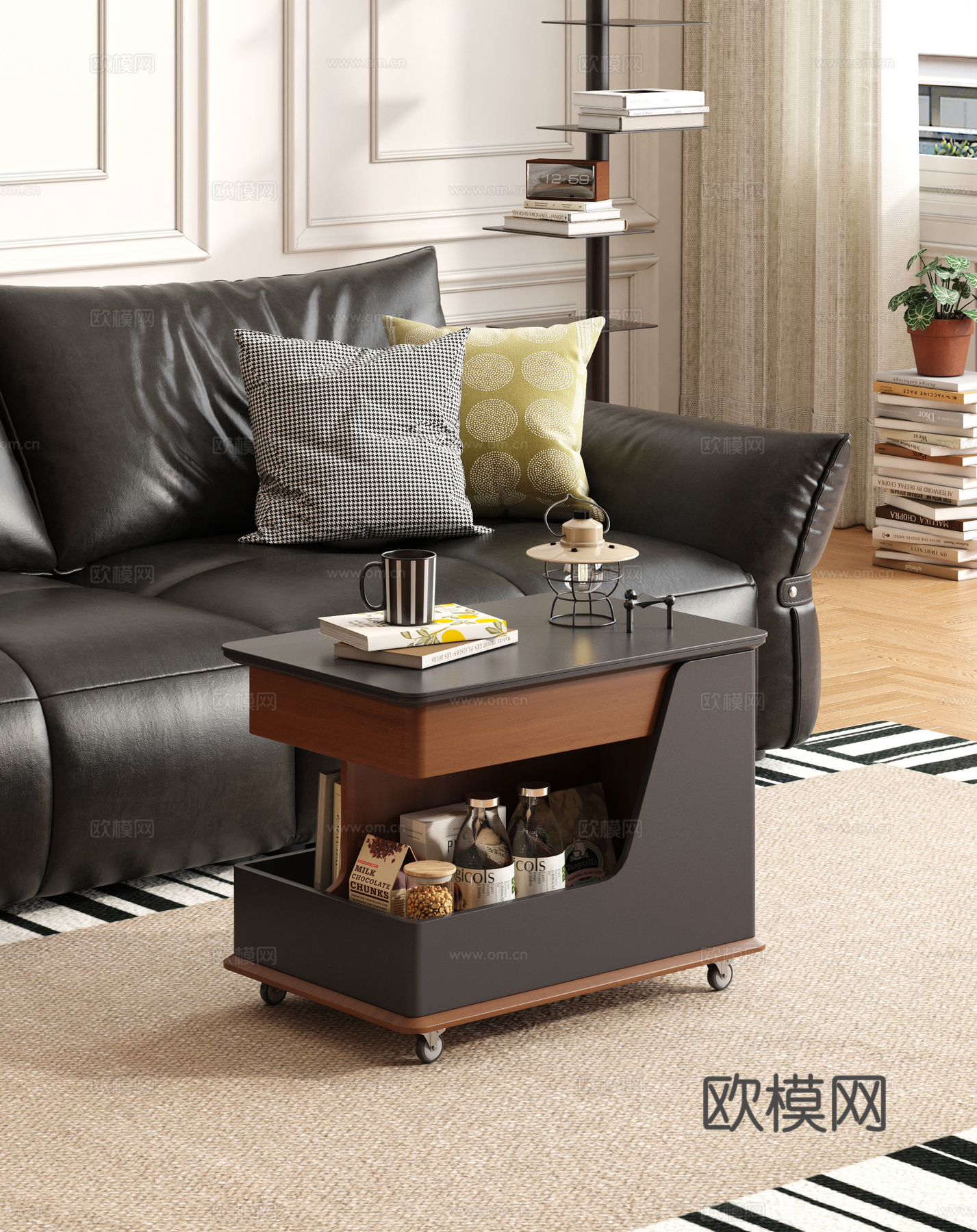 Moving side table Square side table Finished side table Lifting side table 3D model