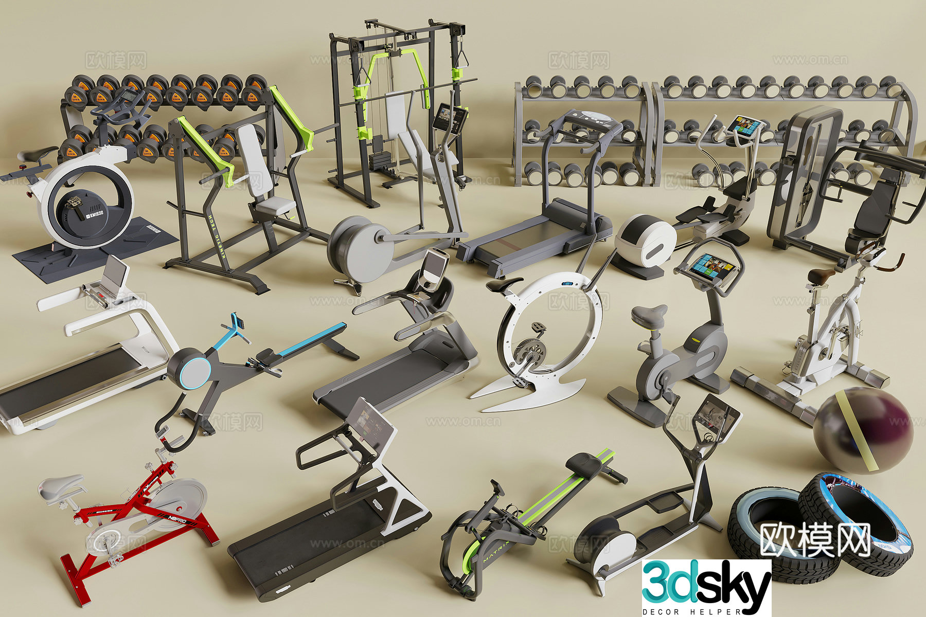Sports equipment 3d model