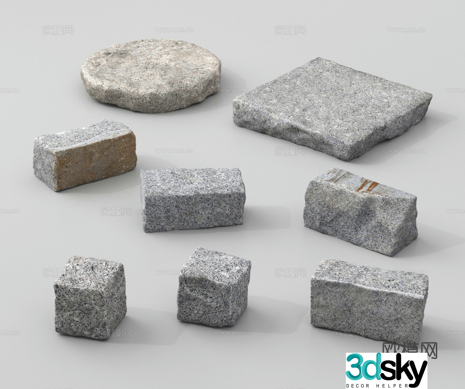 stone stone rock brick 3d model