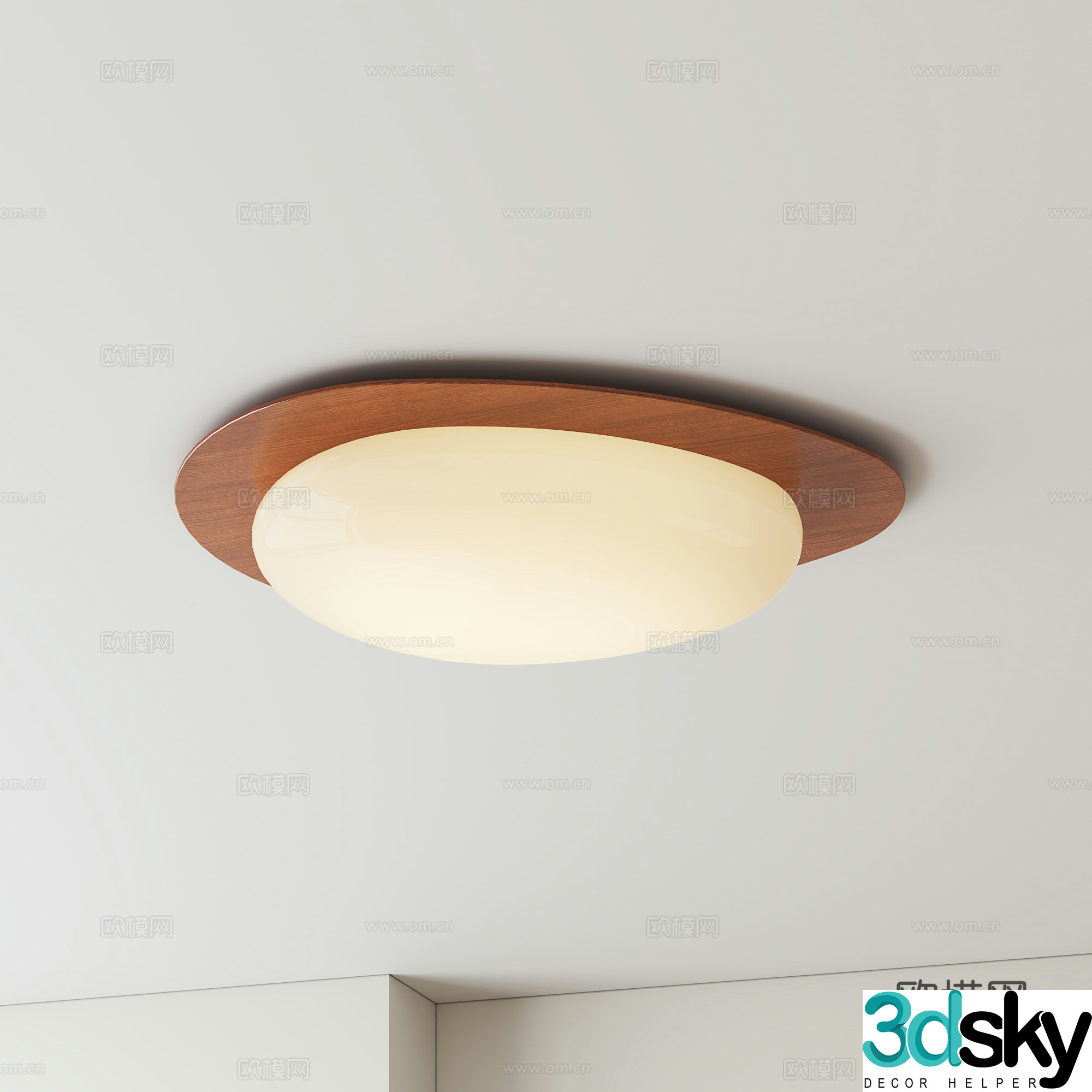 Modern medieval ceiling light 3d model