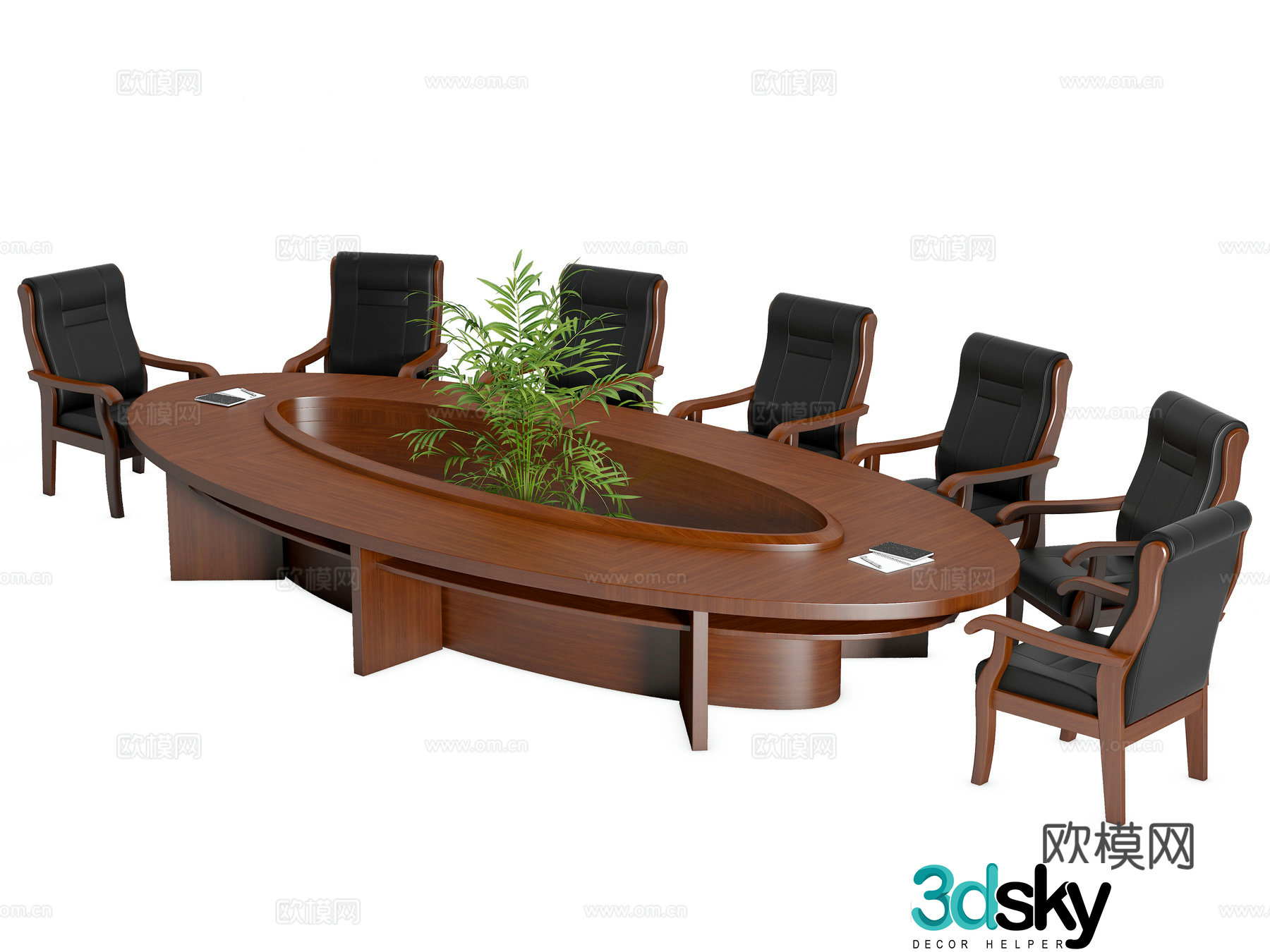 Modern oval conference table and chairs negotiation table and chairs business hospitality table and chairs negotiation table and chairs negotiation table and chairs 3D model