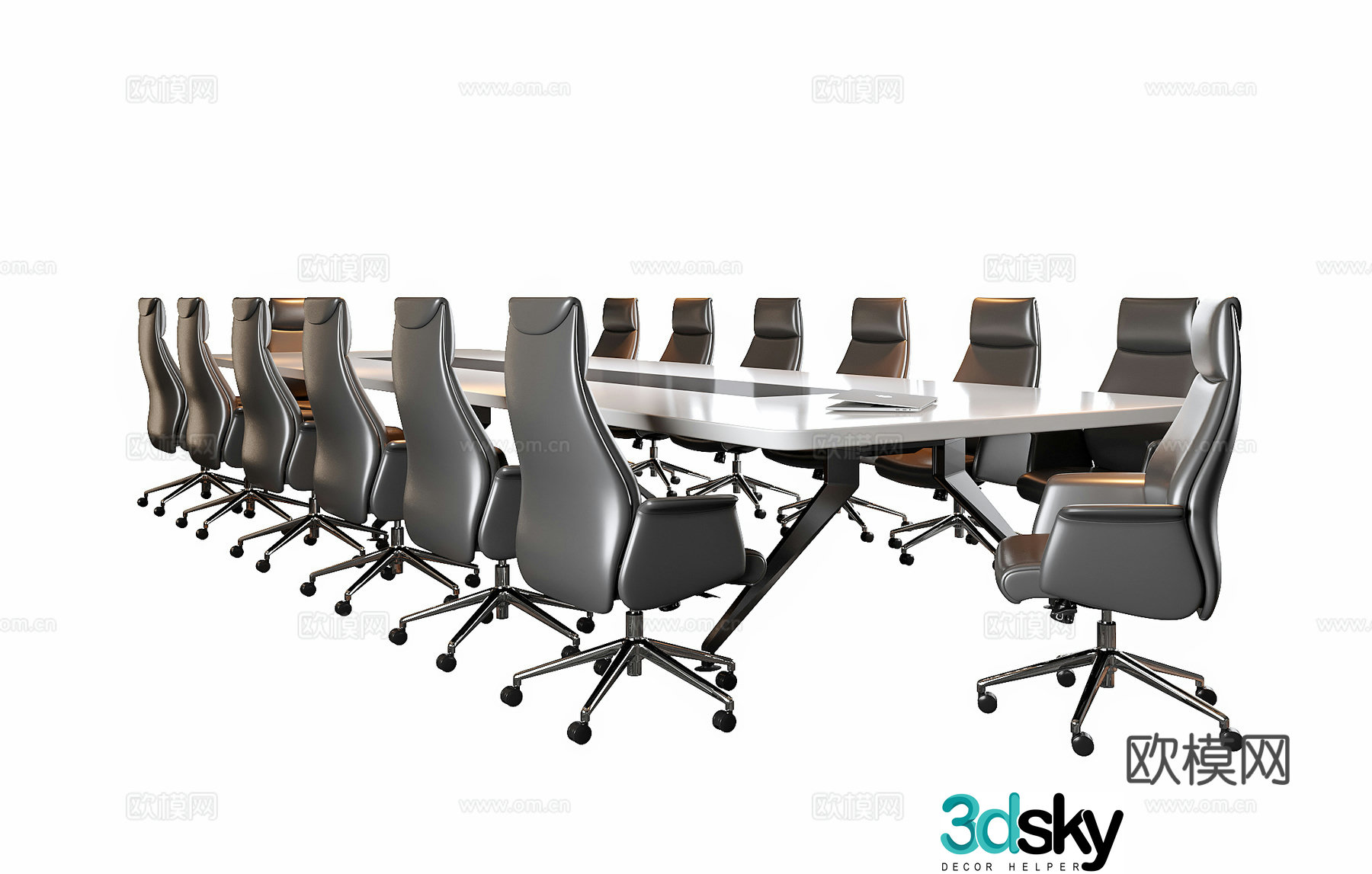 Modern conference table and chairs Conference table Office chair 3d model