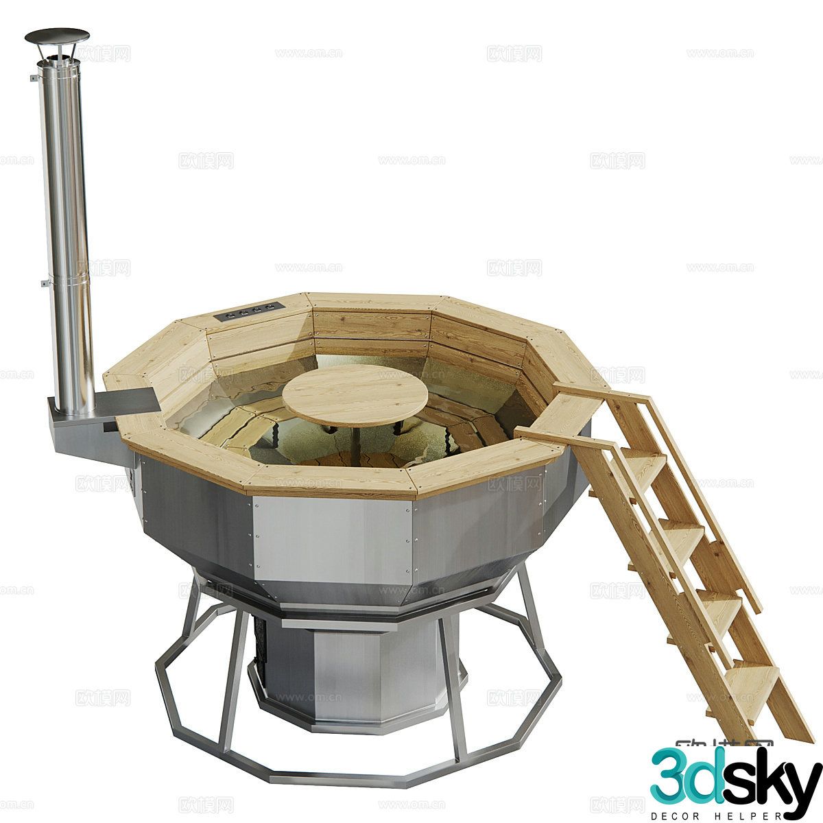 Boiler bathtub 3D model