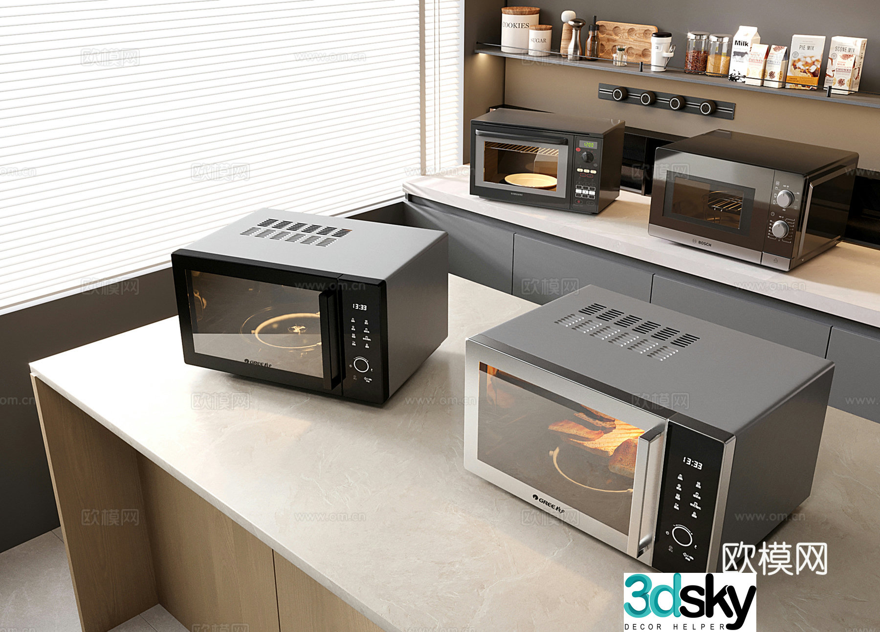 Modern oven Microwave oven 3d model