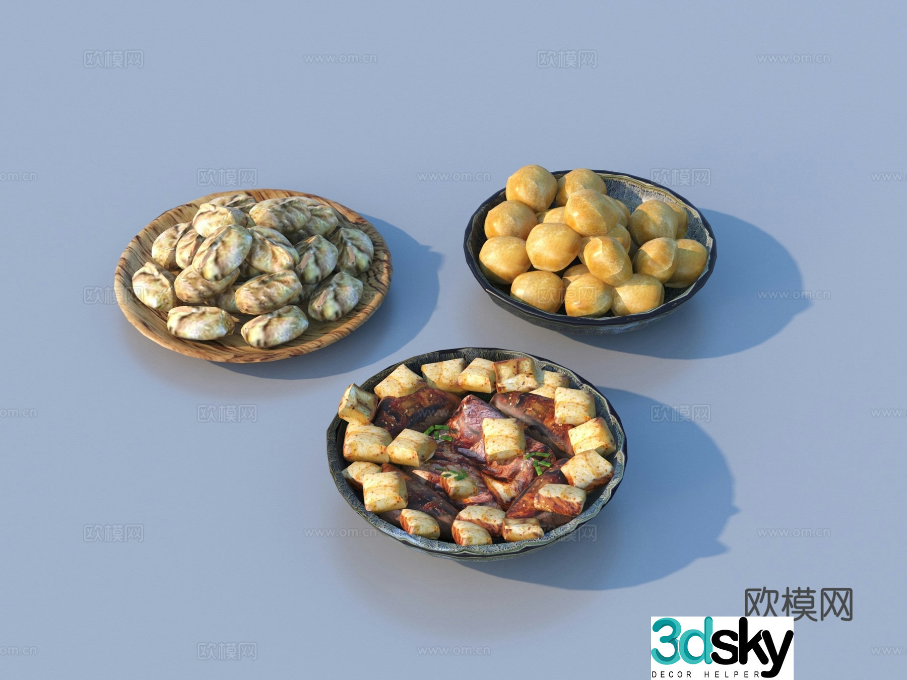 Food Chinese food Western food Food 3D model