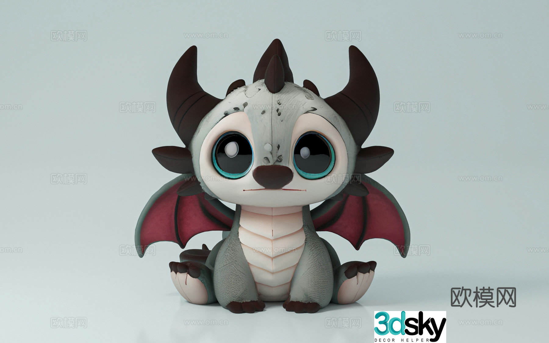 Dragon Flying Dragon Cartoon Animal Doll Toy Sculpture Ornament Props Beauty Decoration 3D Model