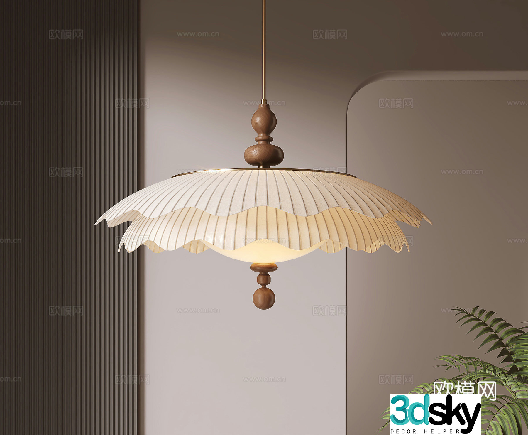 3D model of medieval style chandelier