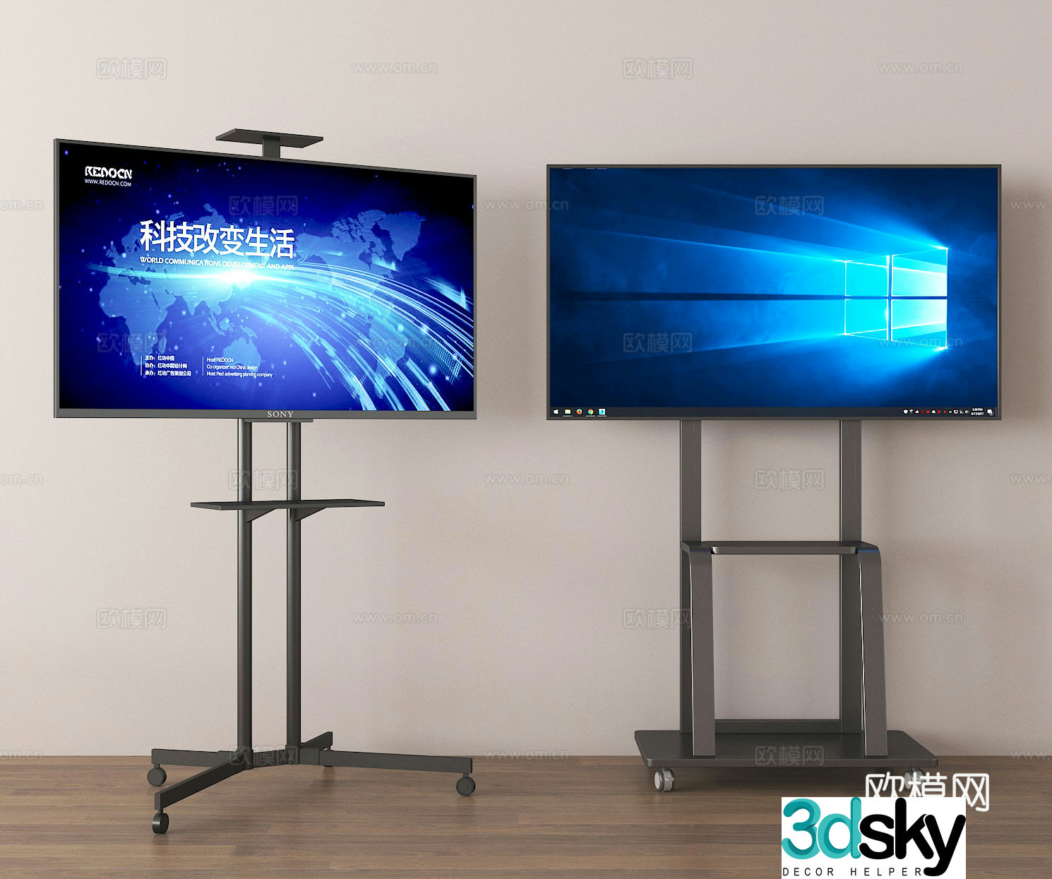 TV stand TV movable stand TV 3d model