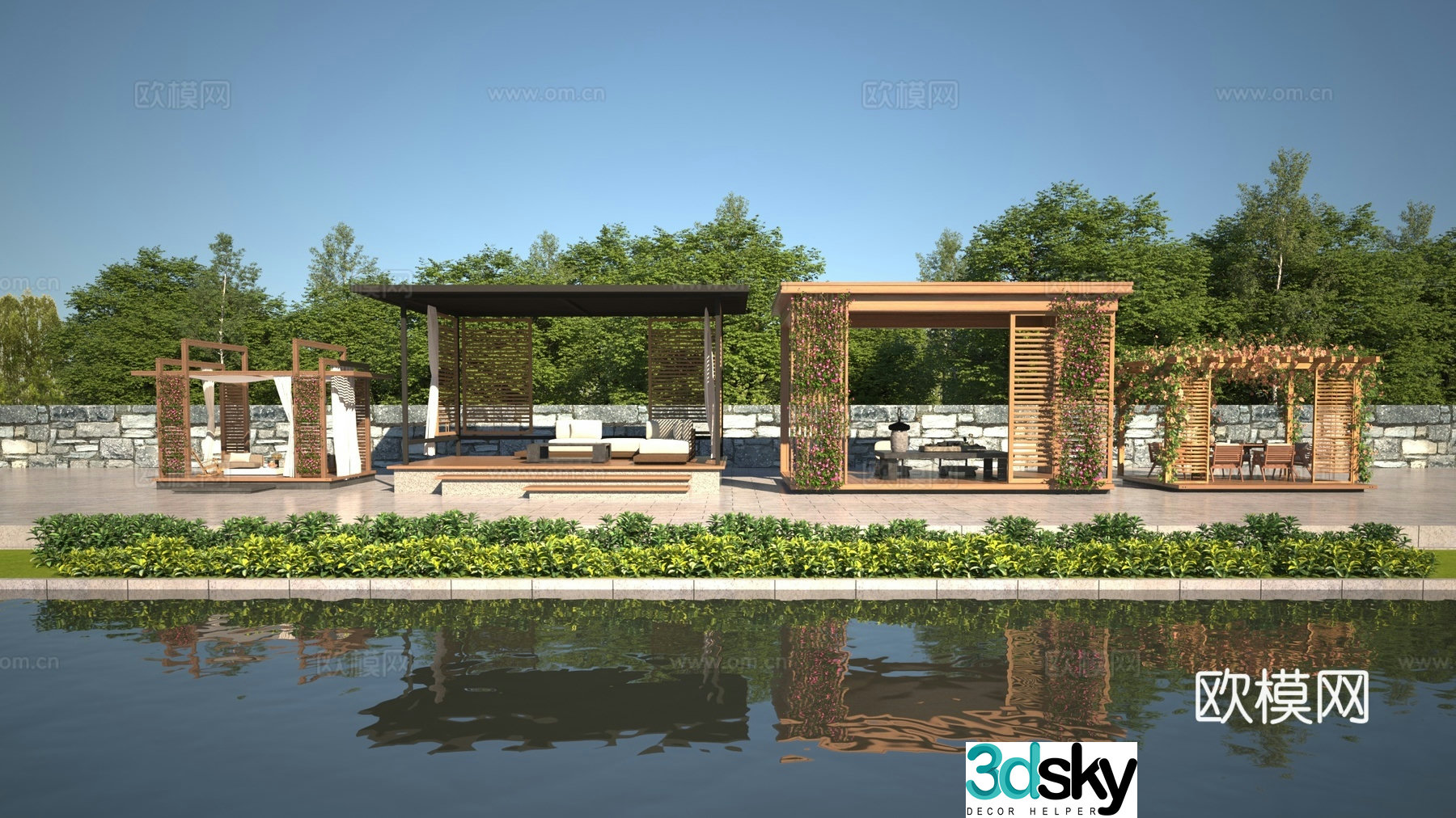 Modern pavilion 3d model