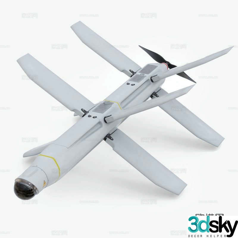 cruise missile lancet drone missile 3d model