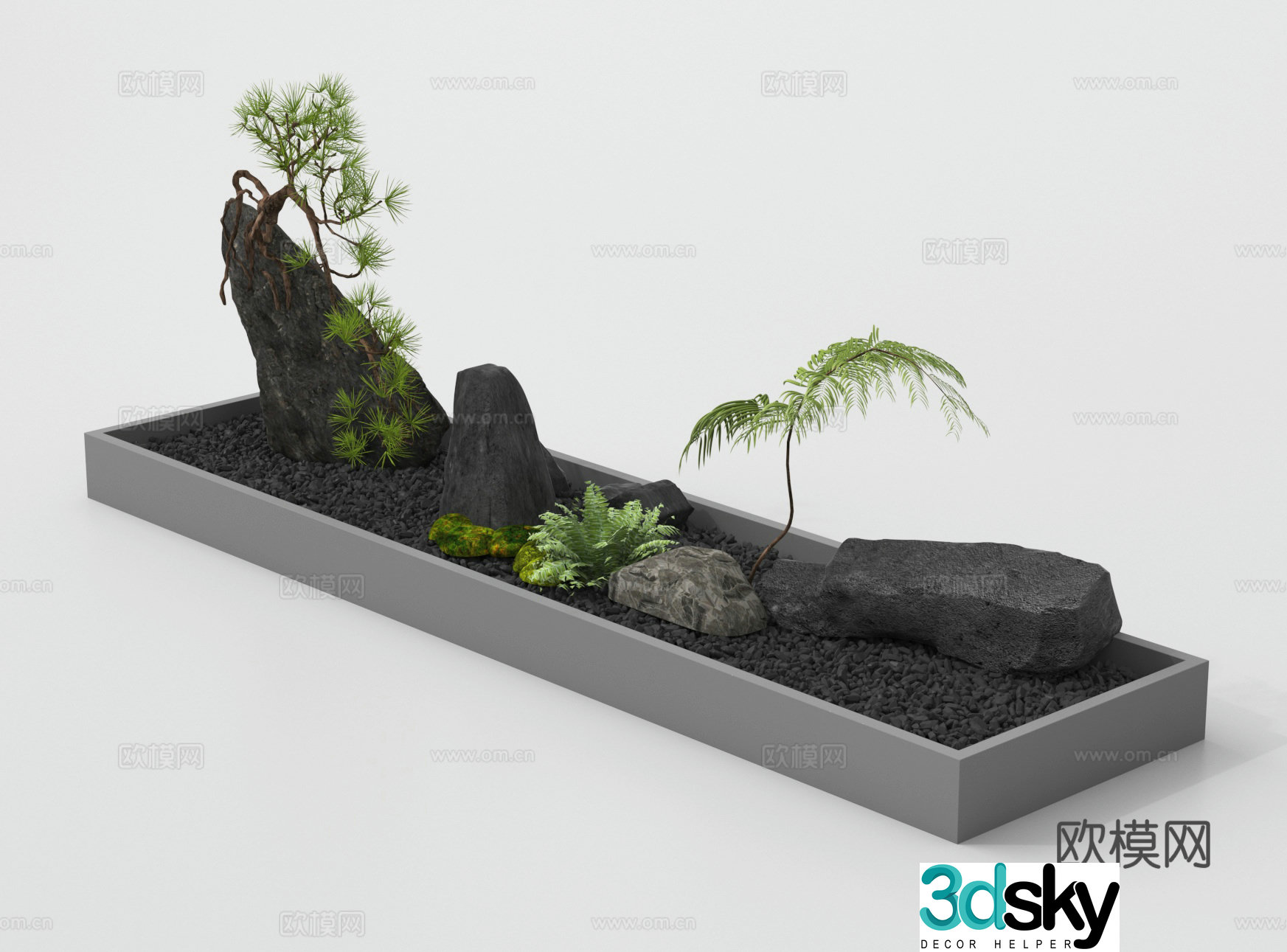 Rockery Plant Landscape Landscape Sketch Garden Landscape Stone Landscape 3D Model