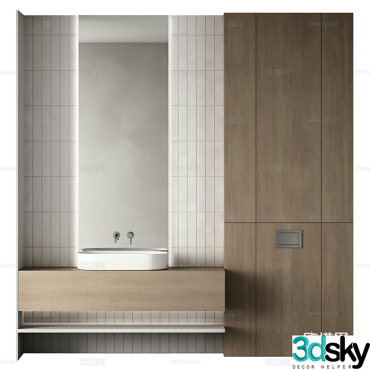 Modern bathroom cabinet 3d model