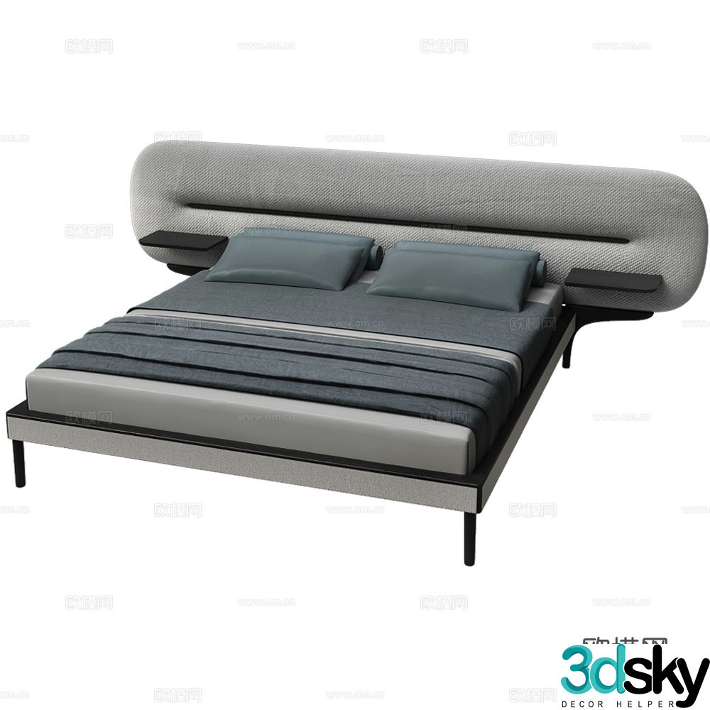 Double bed 3d model