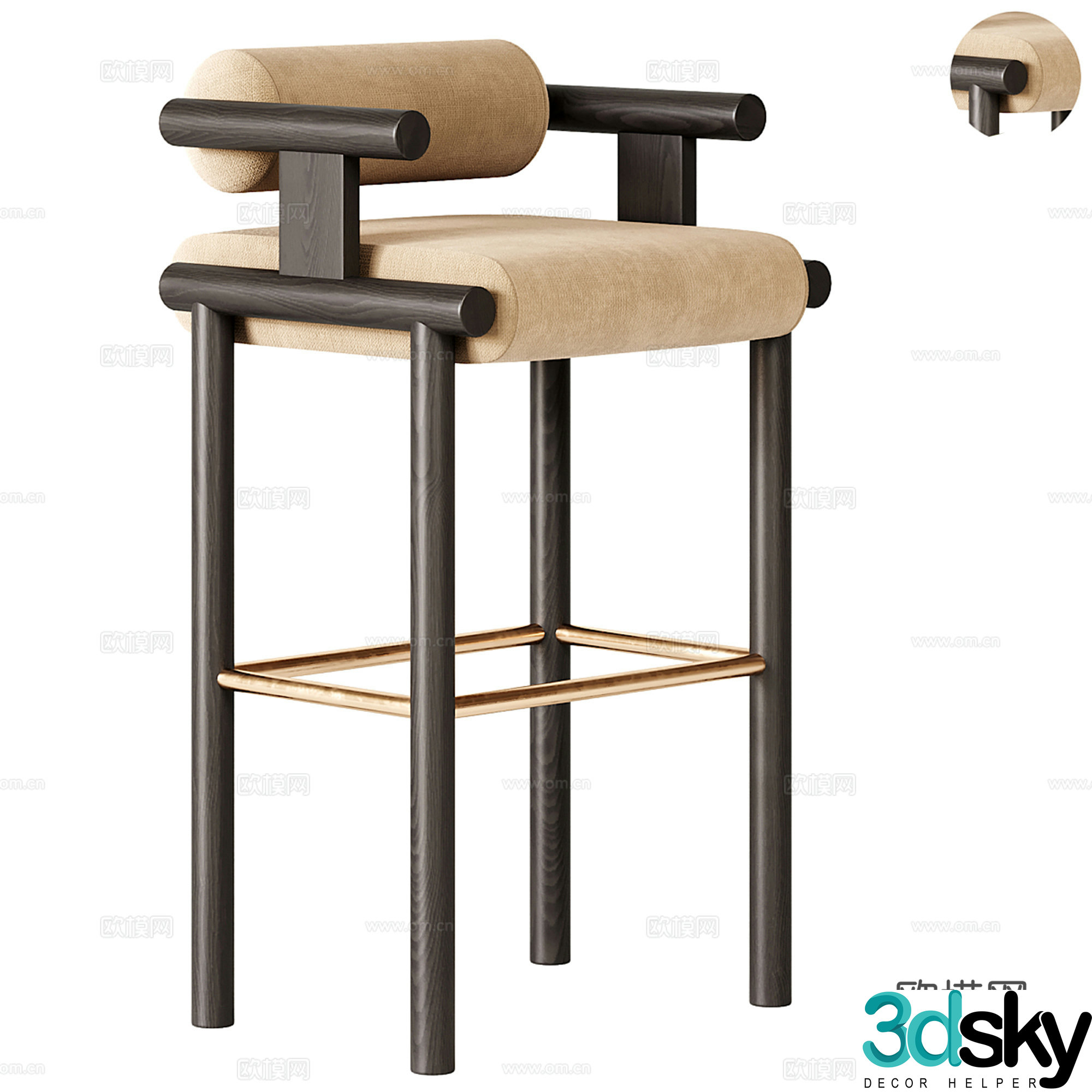 Bar stool 3d model