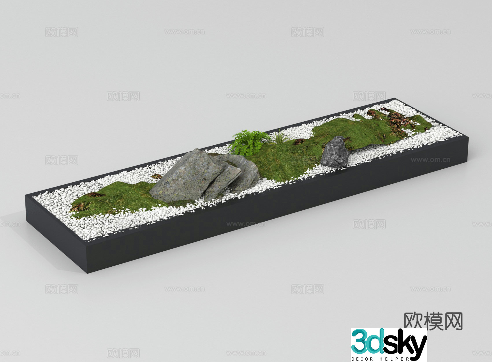 Plant landscaping stone landscaping landscape sketch courtyard sketch 3d model