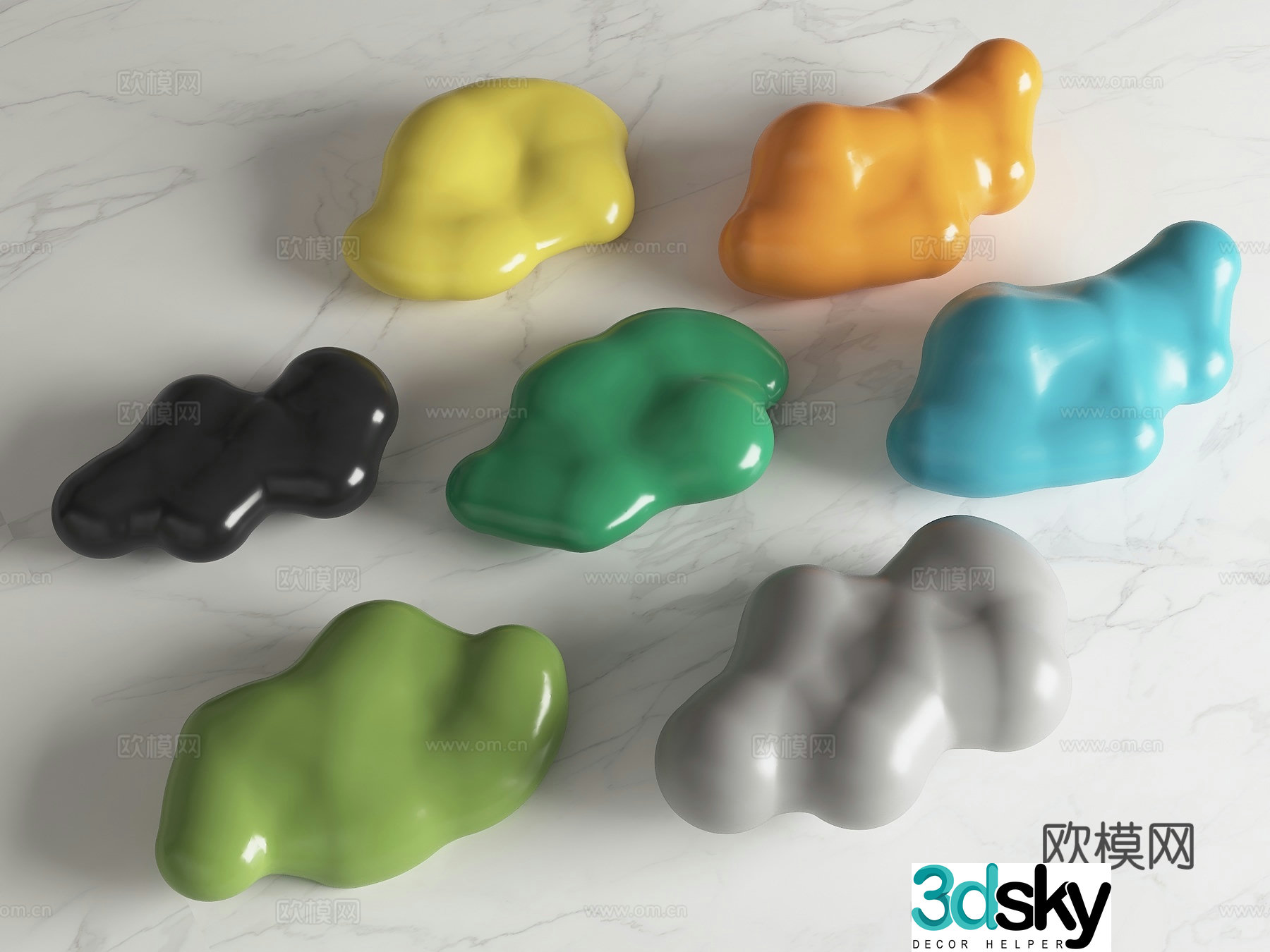 Yunduo Seat Yunduo Stool Modern Yunduo Beauty Seat Public Seat Resting Seat 3D Model