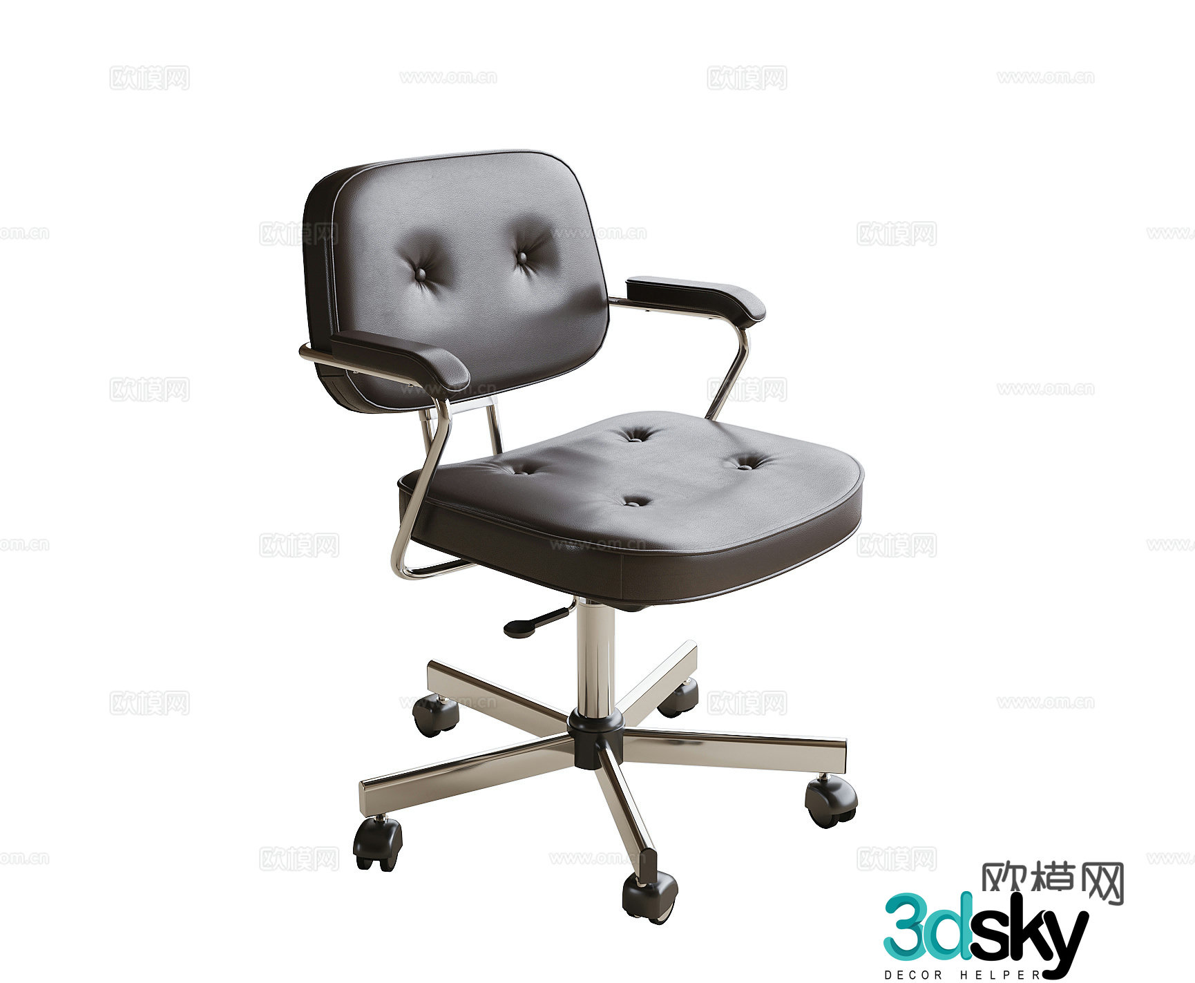 Modern office chair book chair single chair 3d model