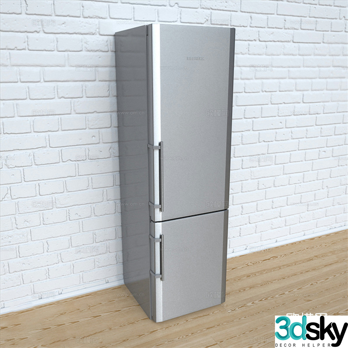 Modern home appliances refrigerator Haier refrigerator 3d model