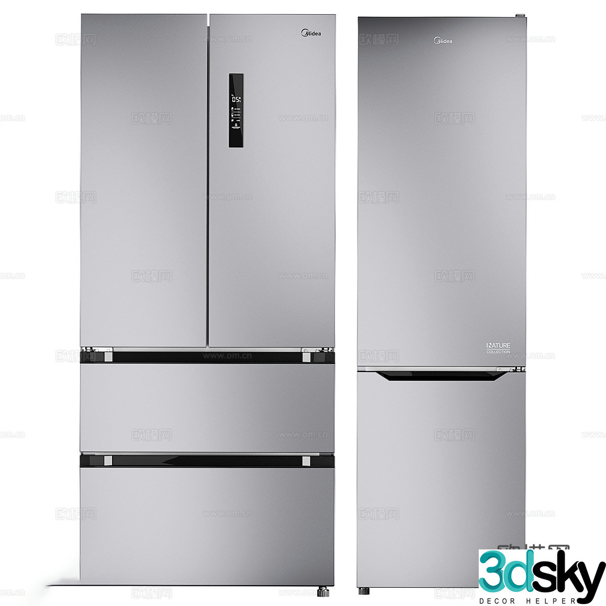 Midea refrigerator 3d model
