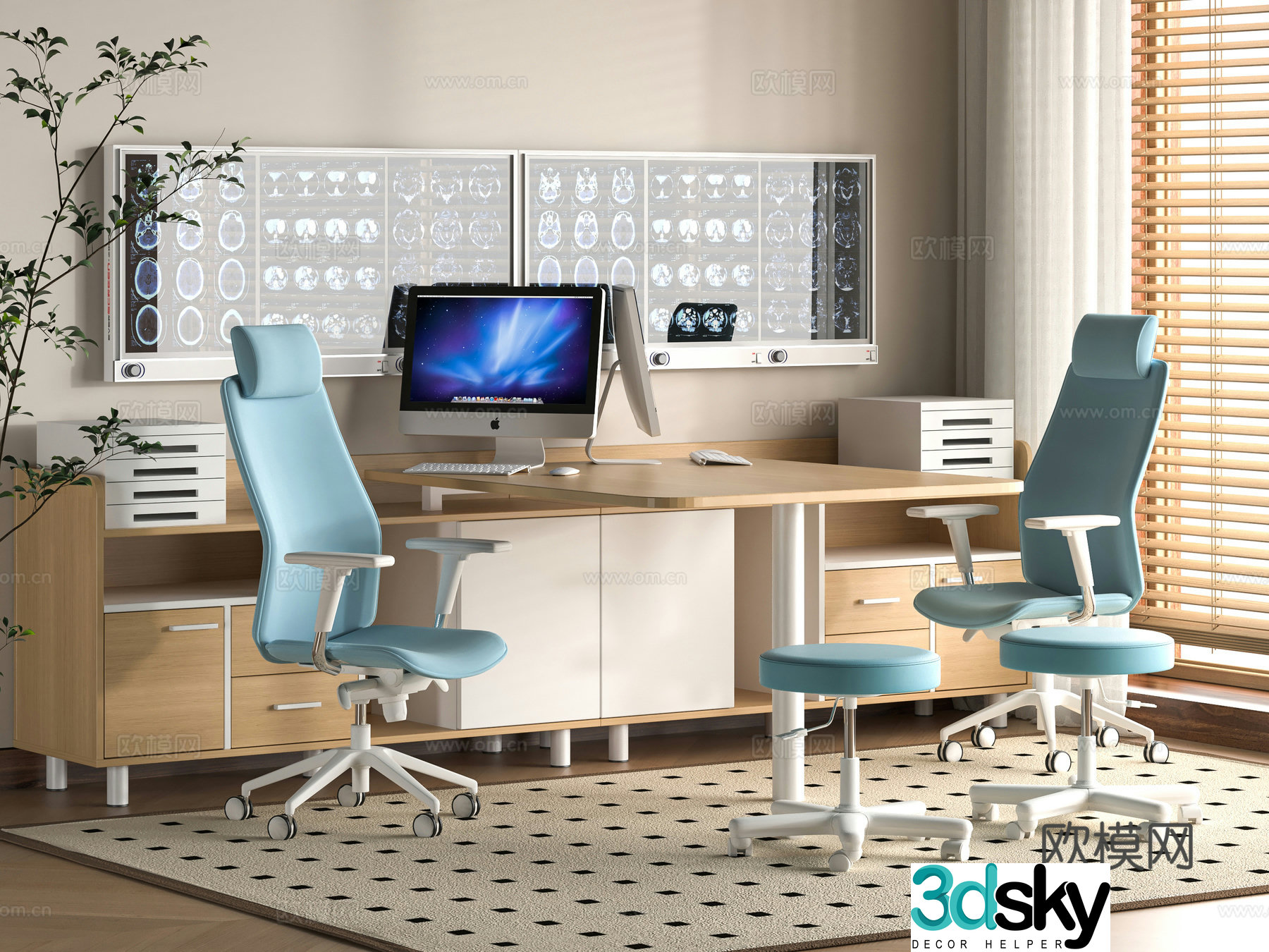 Modern clinic table 3d model