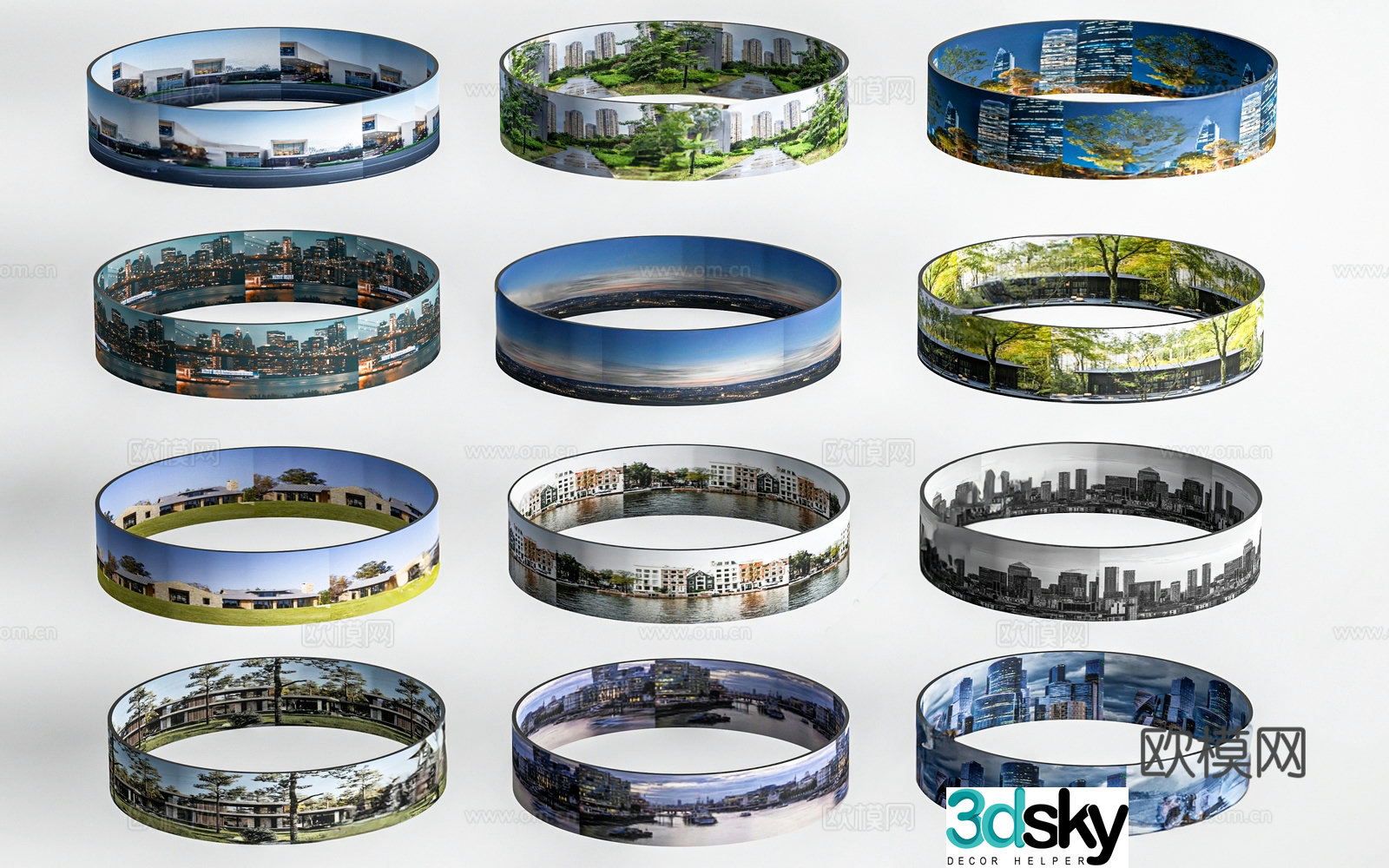 Modern other sketches Outdoor landscape map Surround background Scene map Landscape background 3d model
