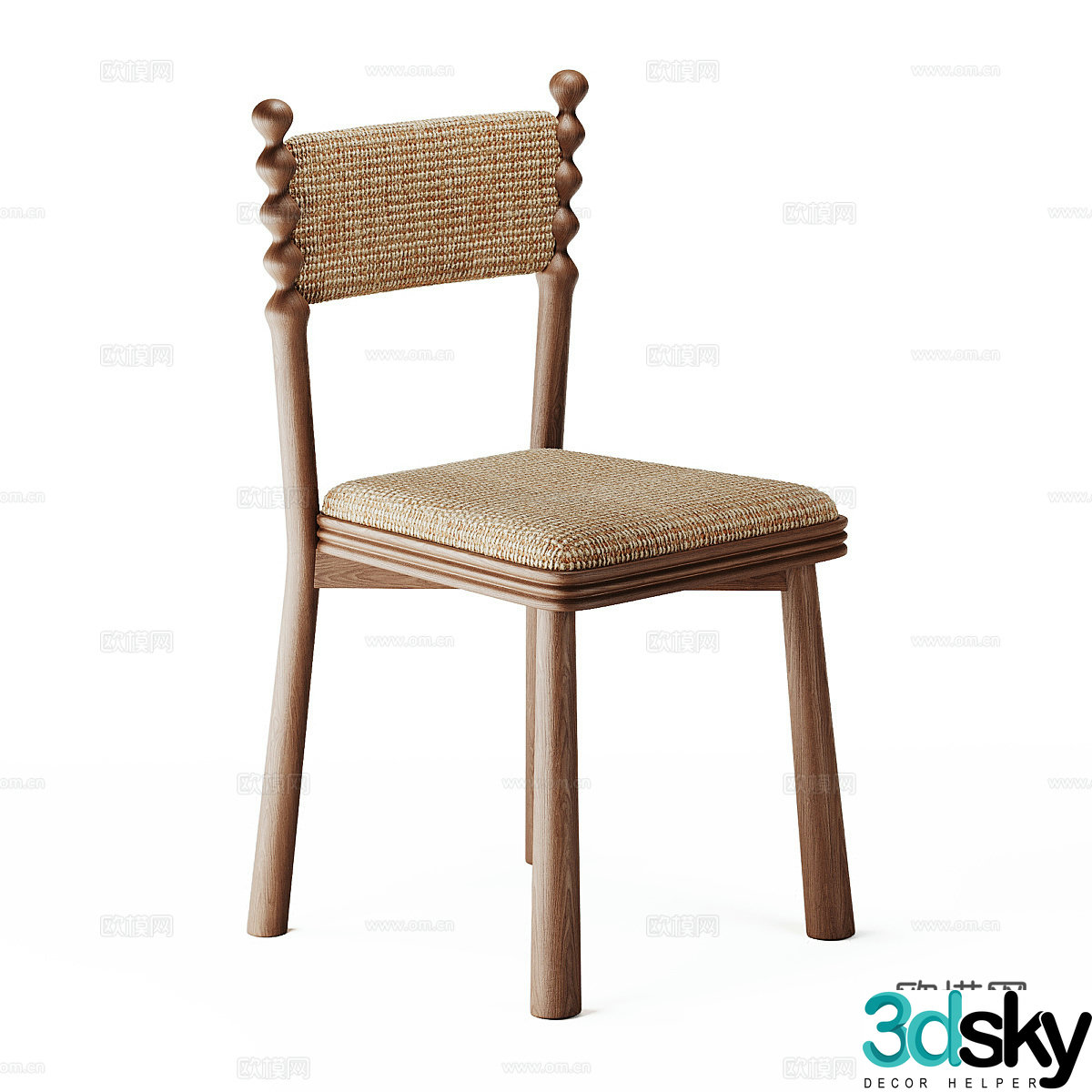New Chinese style Tama chair 3d model