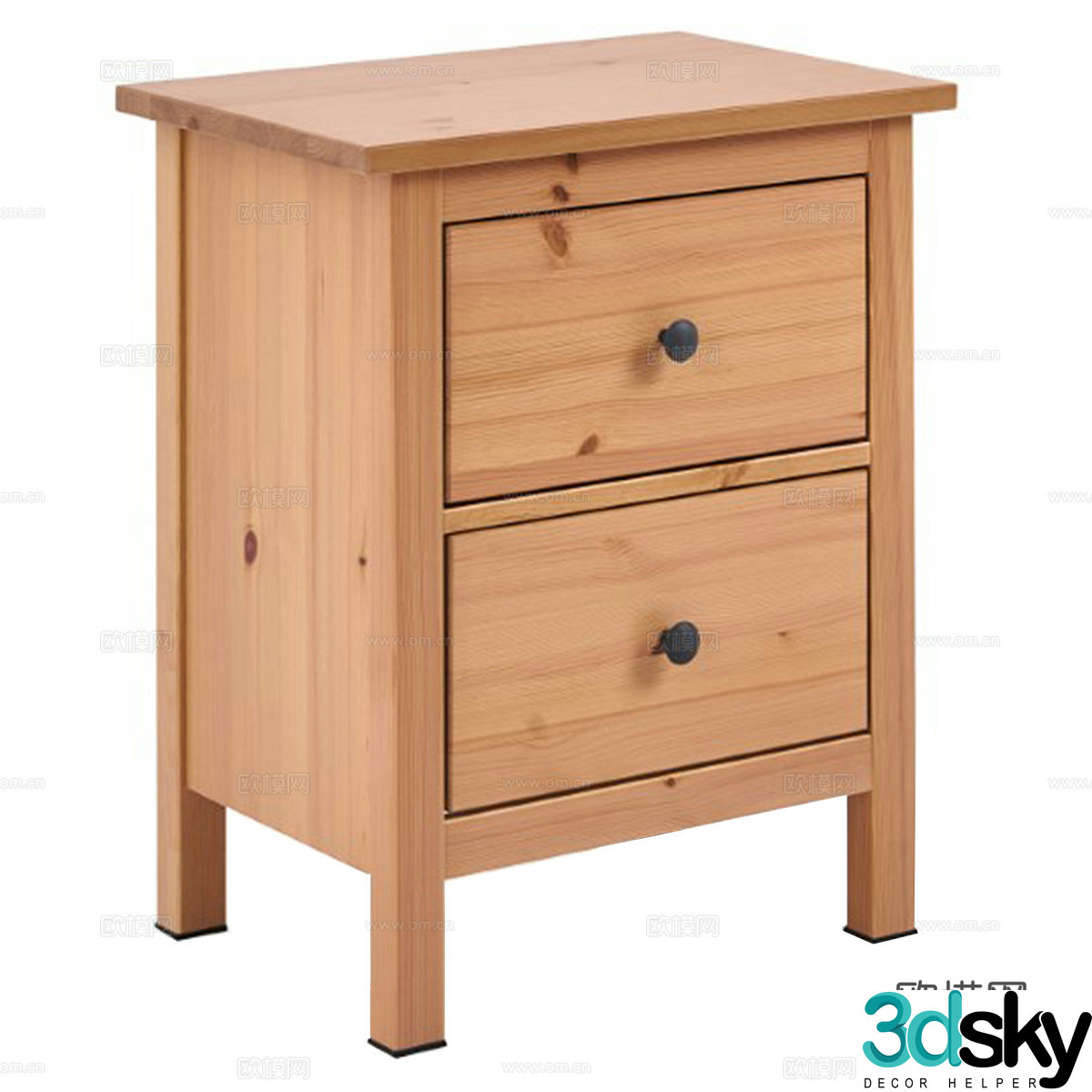 Nordic simple bedside table bedside table simple bedside table decorative cabinet 3d model