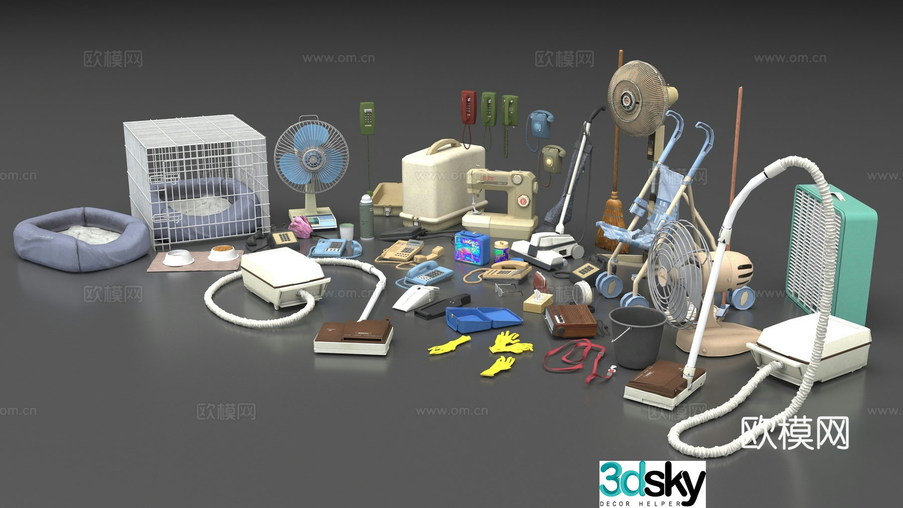 Household appliances 3D model