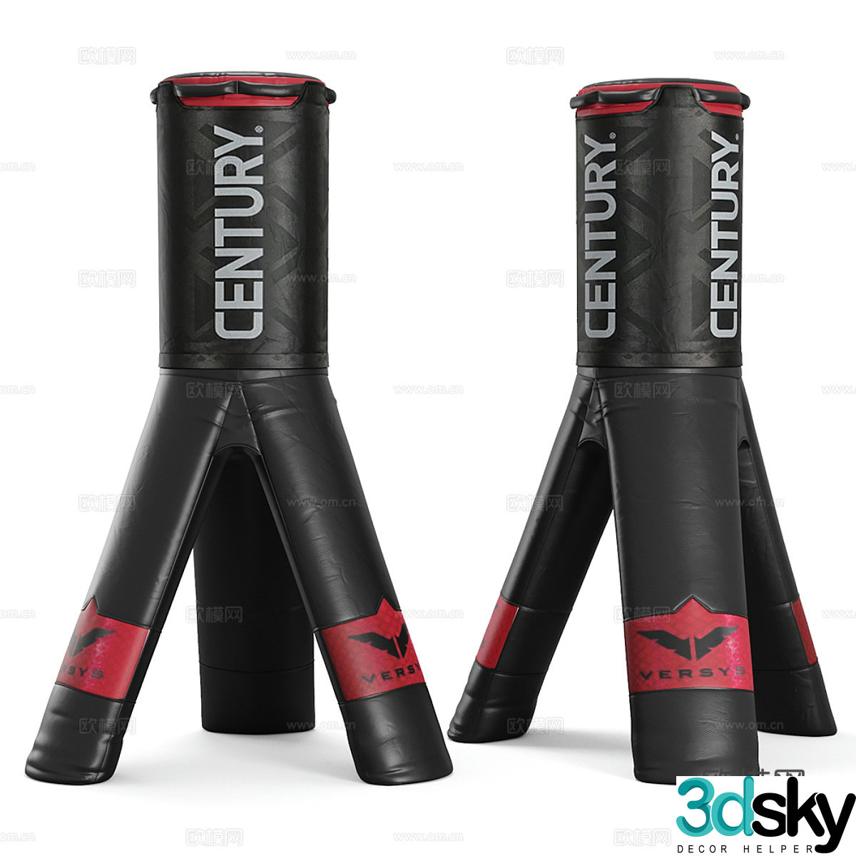 Modern multifunctional sparring dummy 3D model