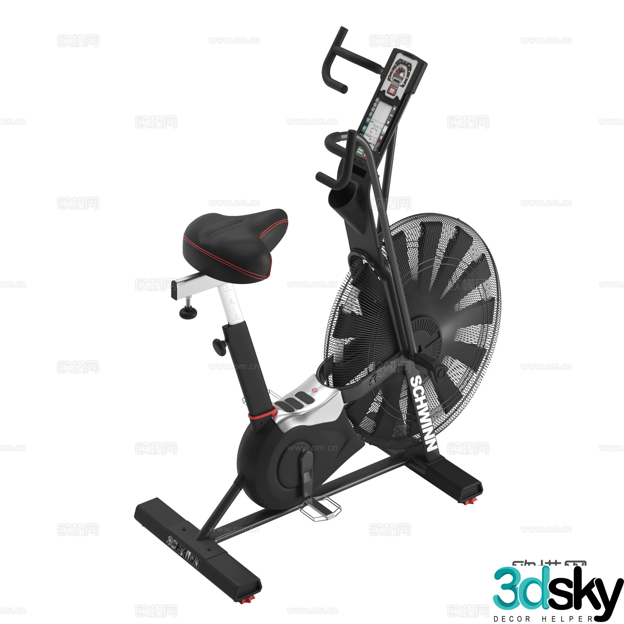 Static bicycle spinning bicycle 3d model