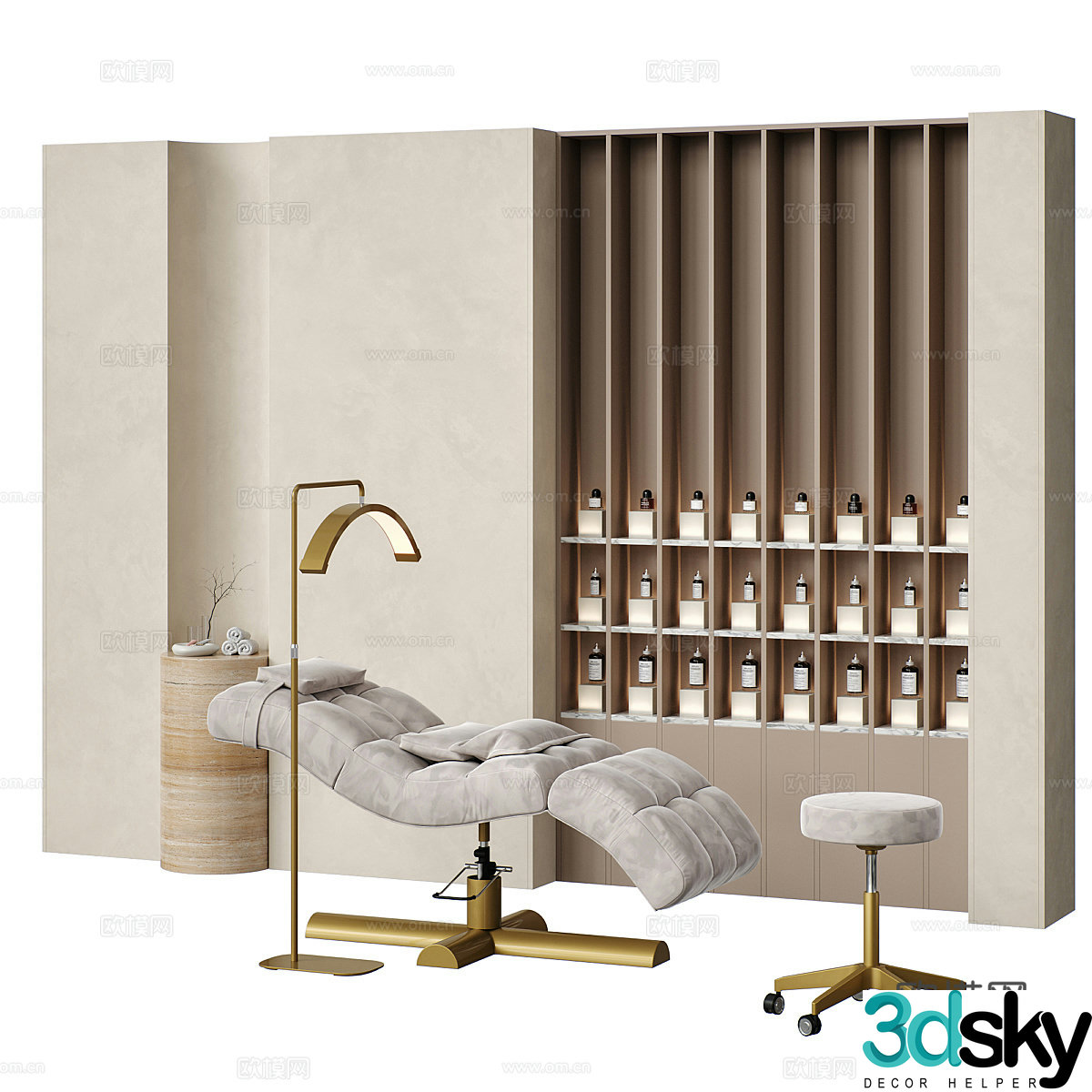 Wasabi Creamy Massage Chair 3D Model
