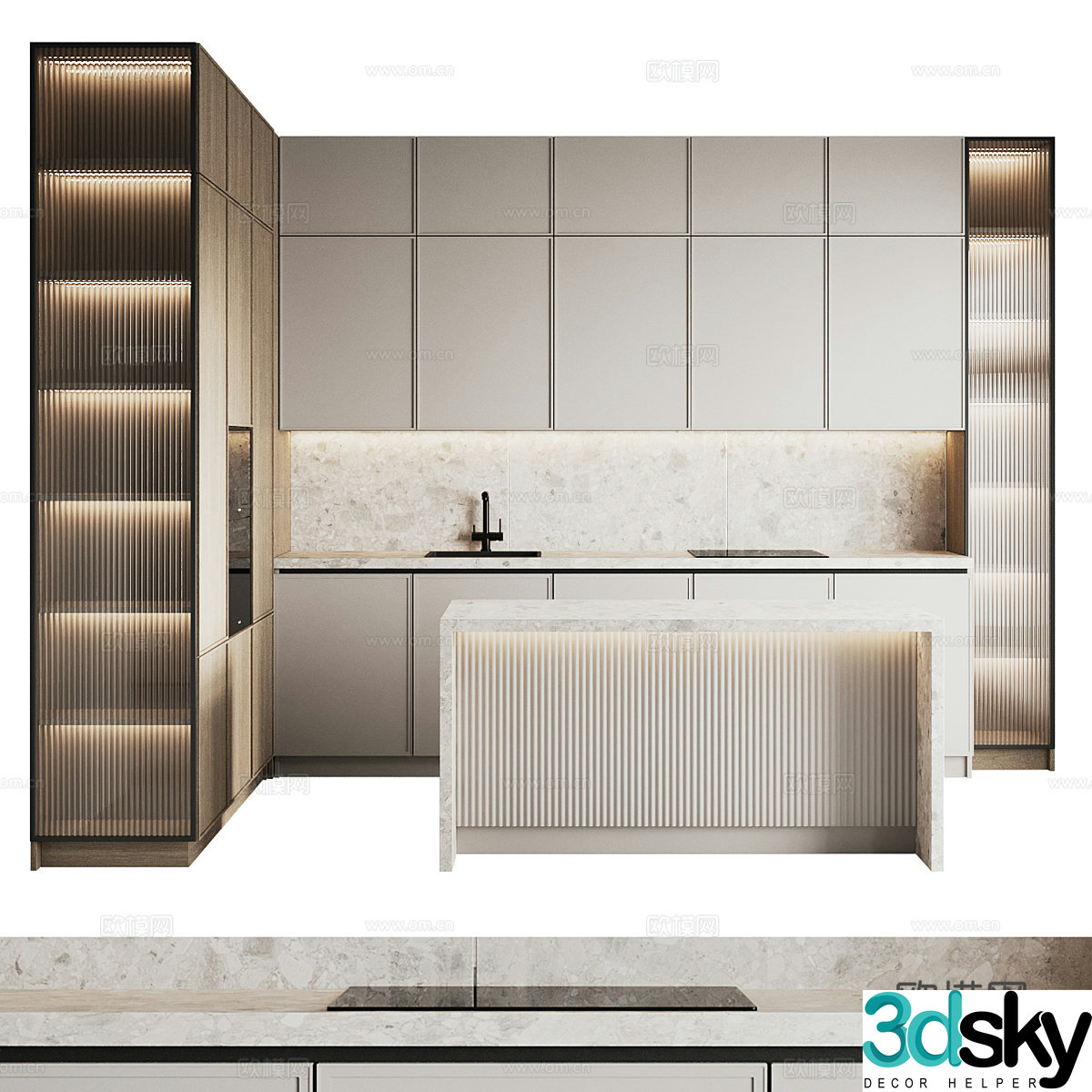 Modern Italian minimalist cabinet 3d model