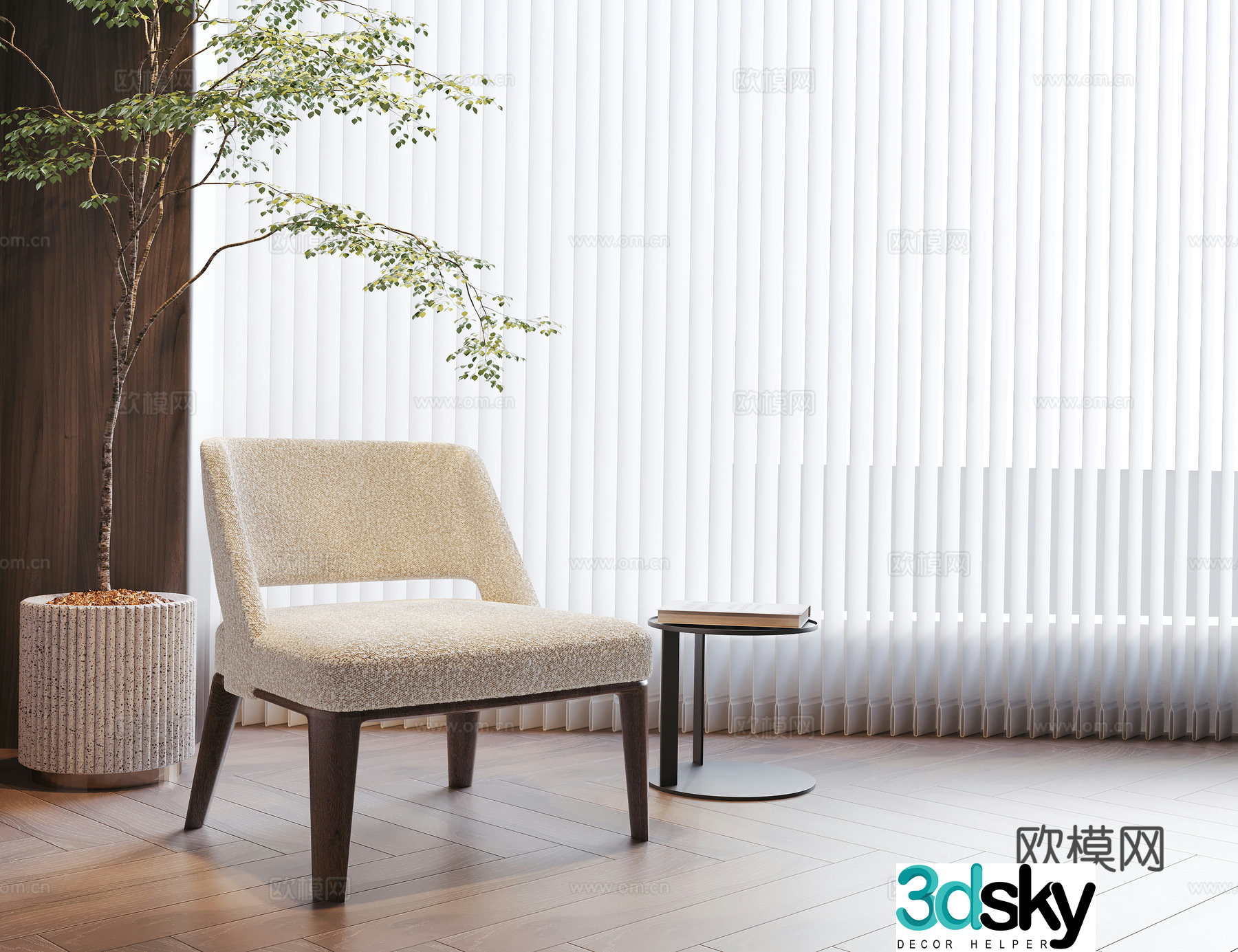 Modern leisure chair Book chair Solid wood leisure chair Sofa chair Simple leisure chair 3d model