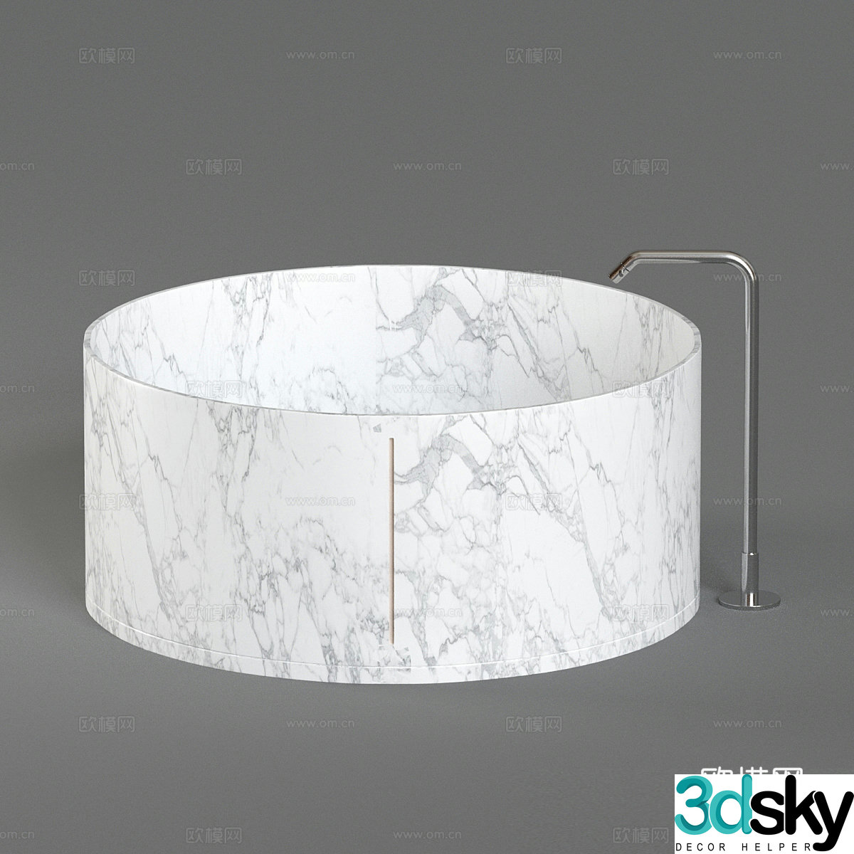 Agape Project IN-OUT Marble Bathtub 3D Model