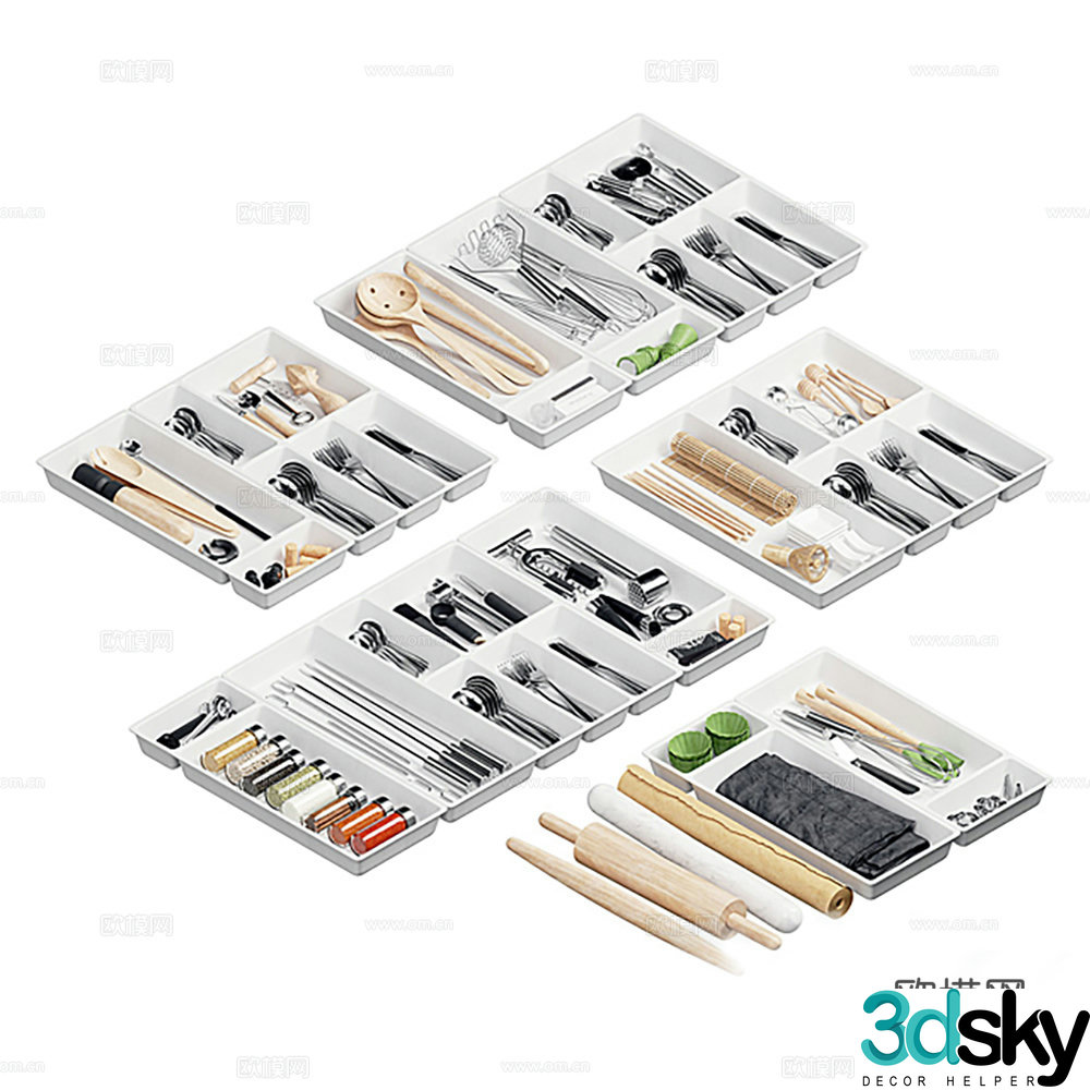 Tableware Kitchen utensils 3d model
