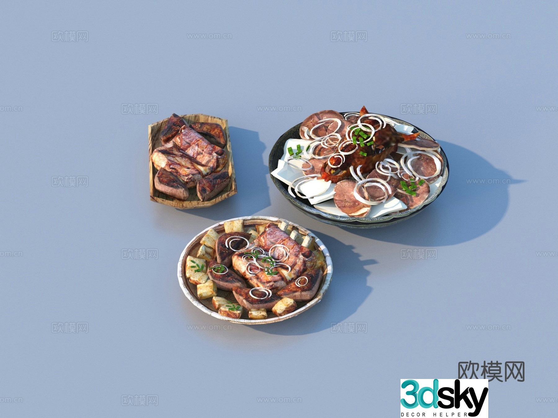 Food Chinese food Western food Food 3D model