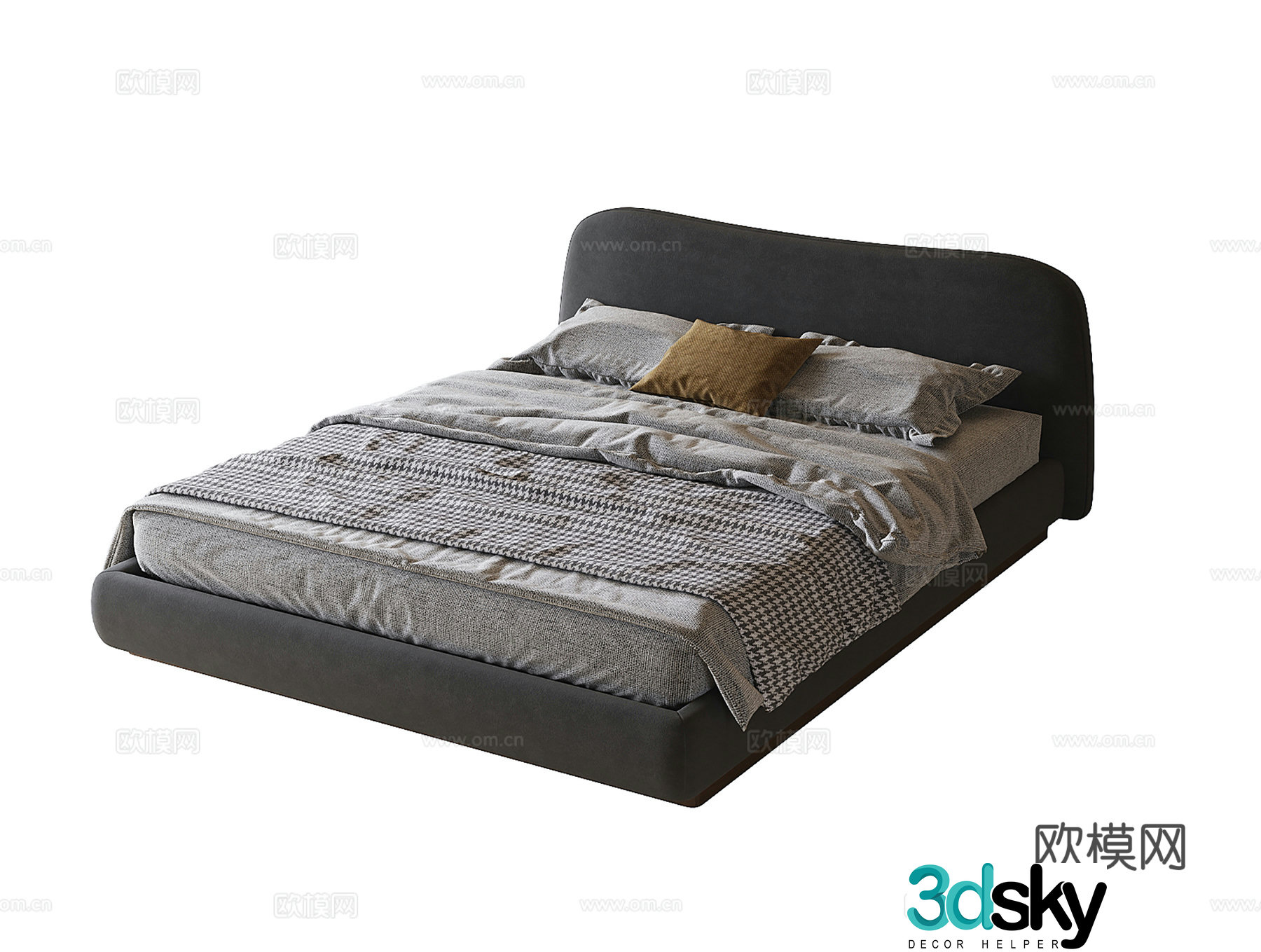 Modern children’s bed single bed 3d model