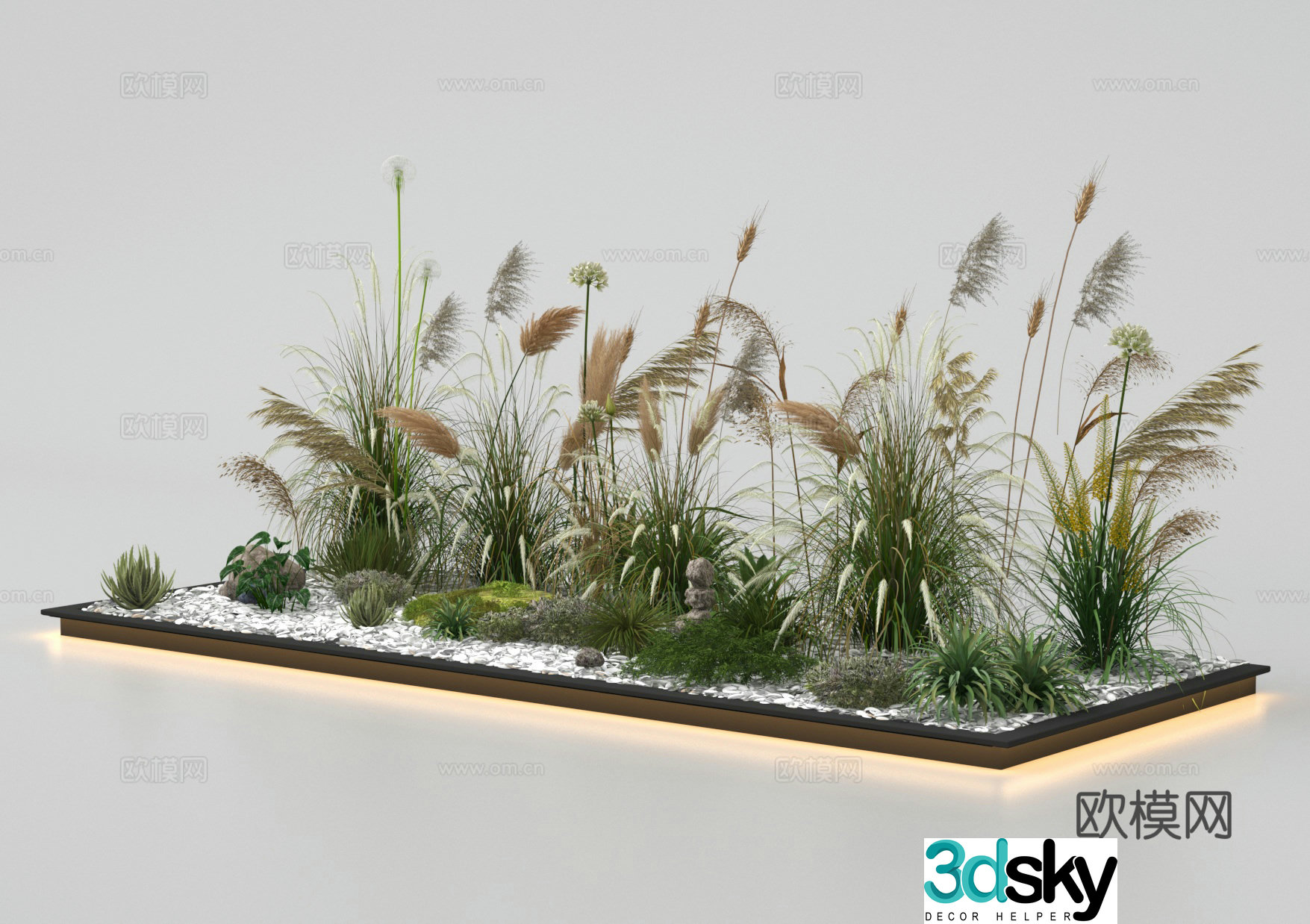 Reeds Plant Landscape Landscape Sketch 3D Model