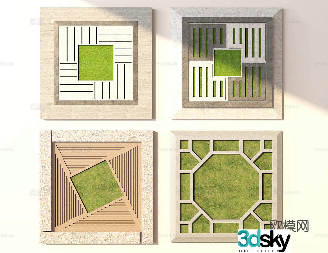 Garden landscape facilities tree pool grate tree pool cover 3d model