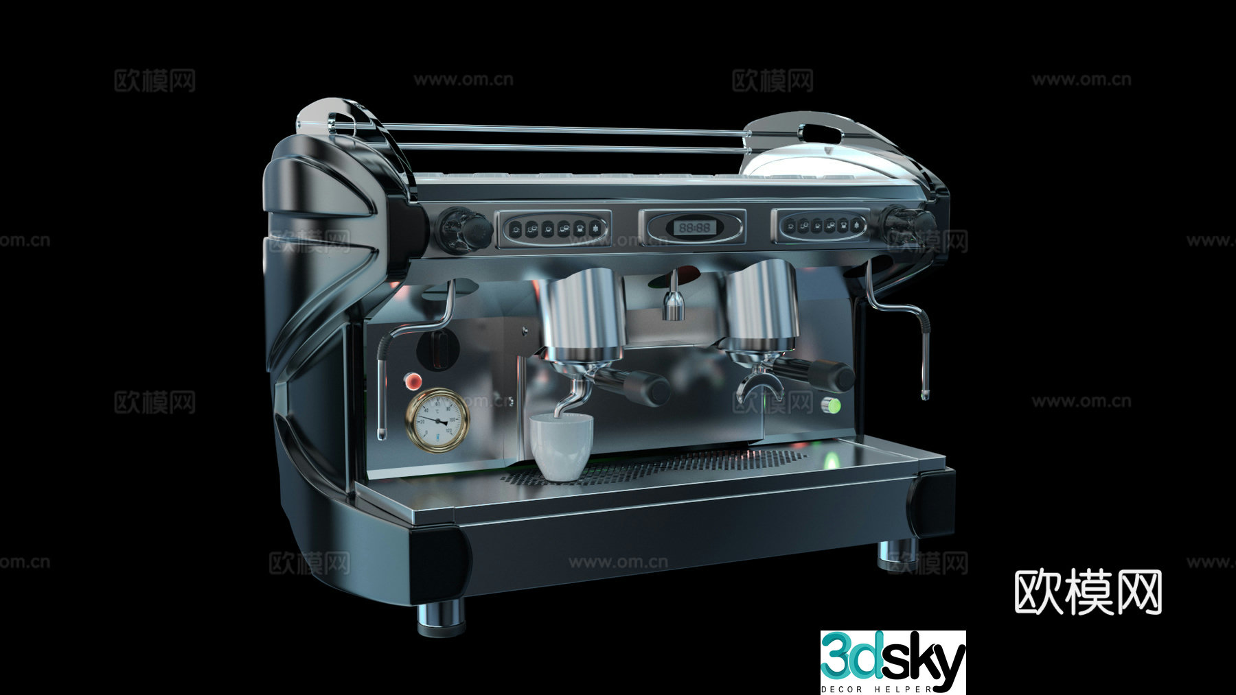 Coffee machine pump press coffee machine beverage machine soy milk machine juice machine bean grinder smart coffee 3D model