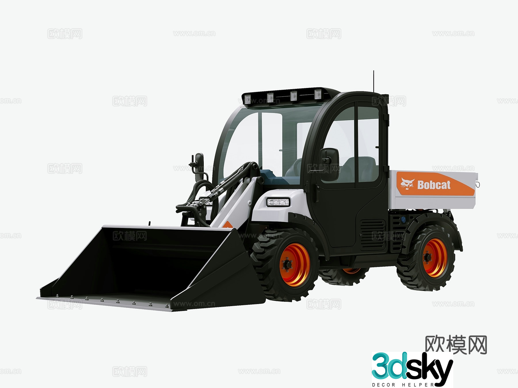 Multifunctional forklift work vehicle 3d model