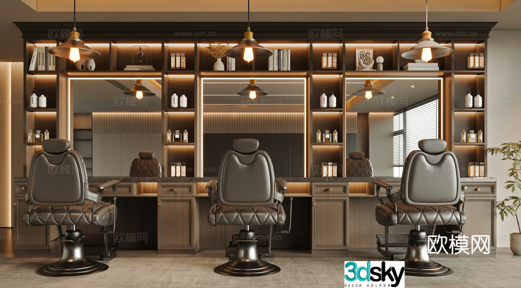 Barber shop 3d model