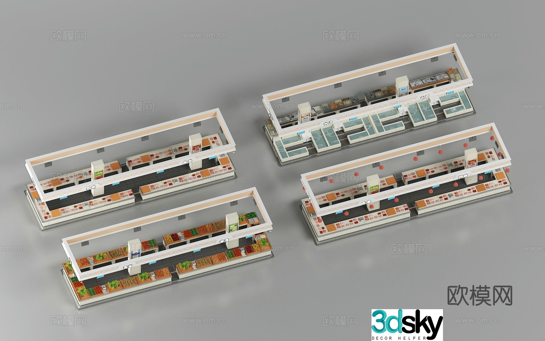 3D model of farmers’ market vegetable stand