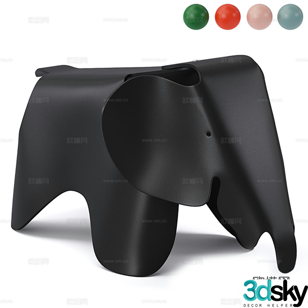 Stool shoe stool animal stool 3d model