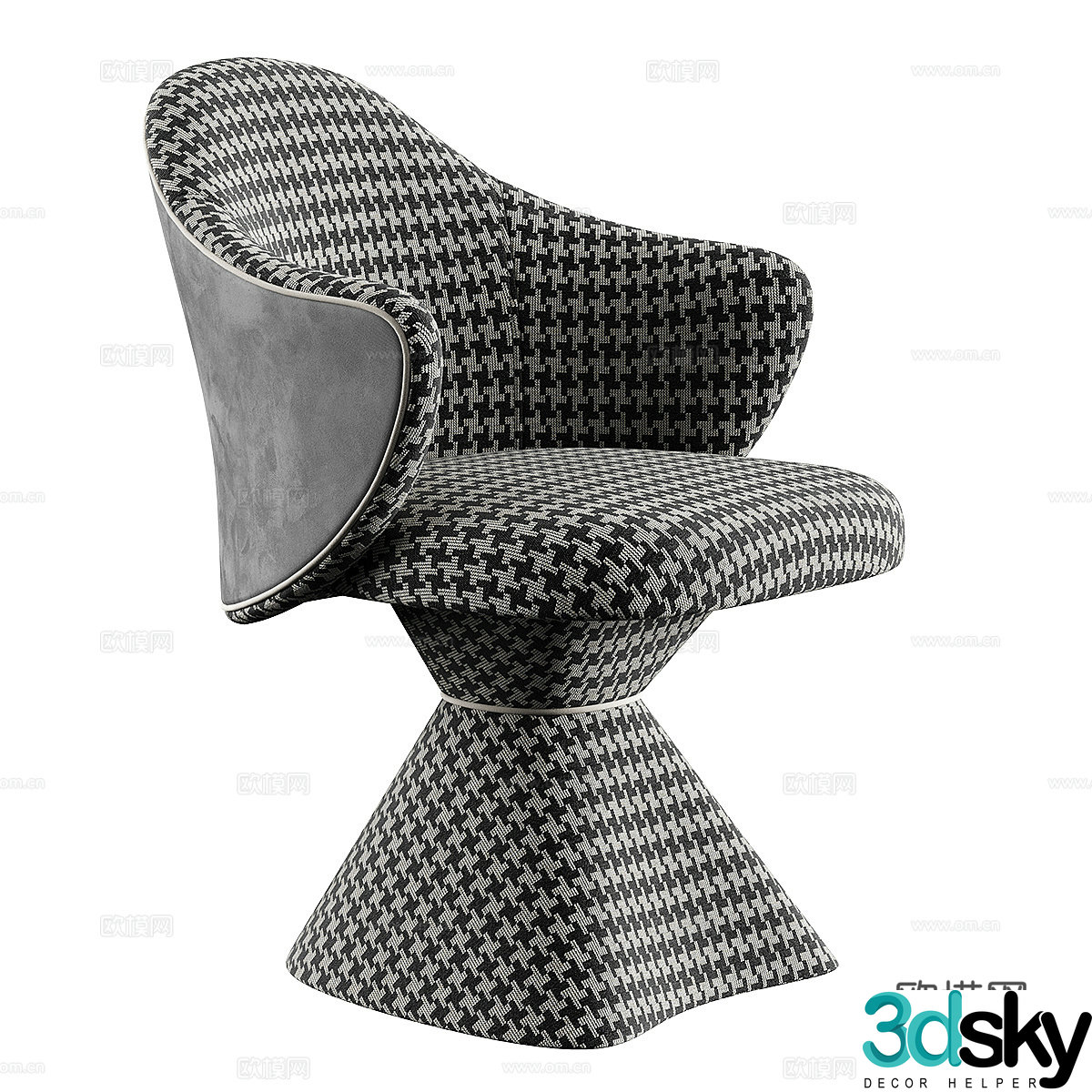 Modern Italian fabric lounge chair 3d model