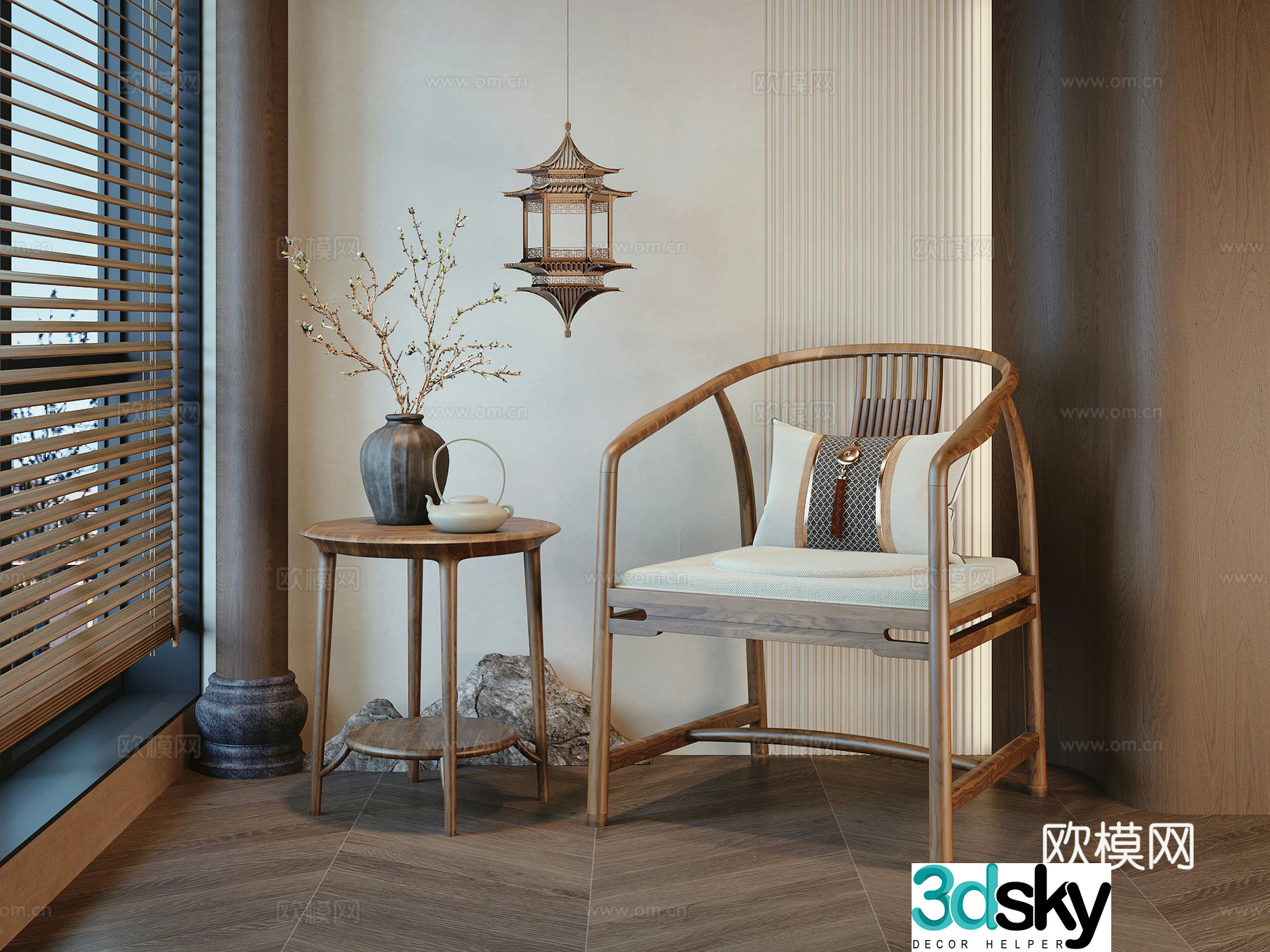 New Chinese chair 3d model
