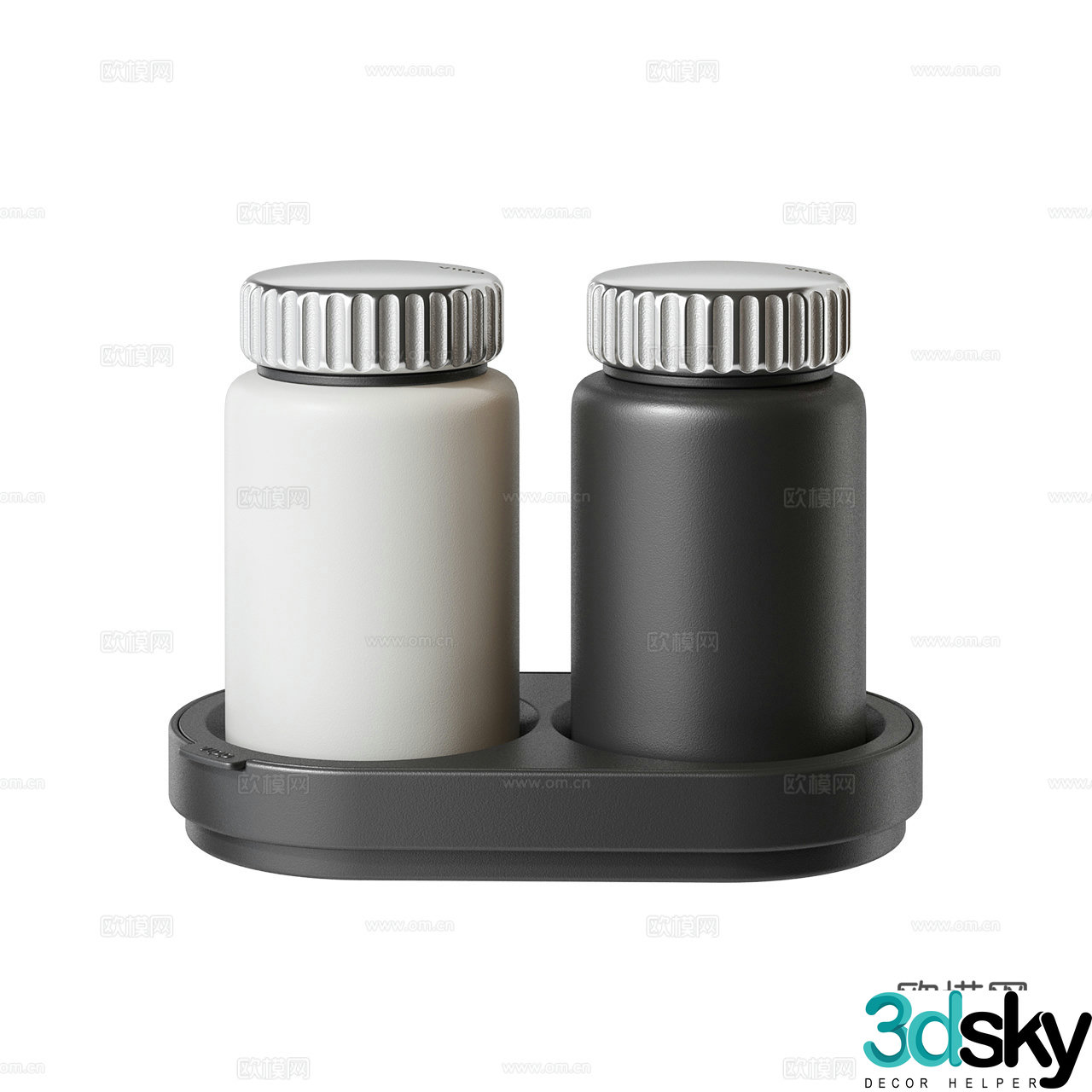 Vipp Salt and Pepper Mill Set Seasoning Bottle Kitchen Ornaments Kitchen Ornaments Decoration 3d Model