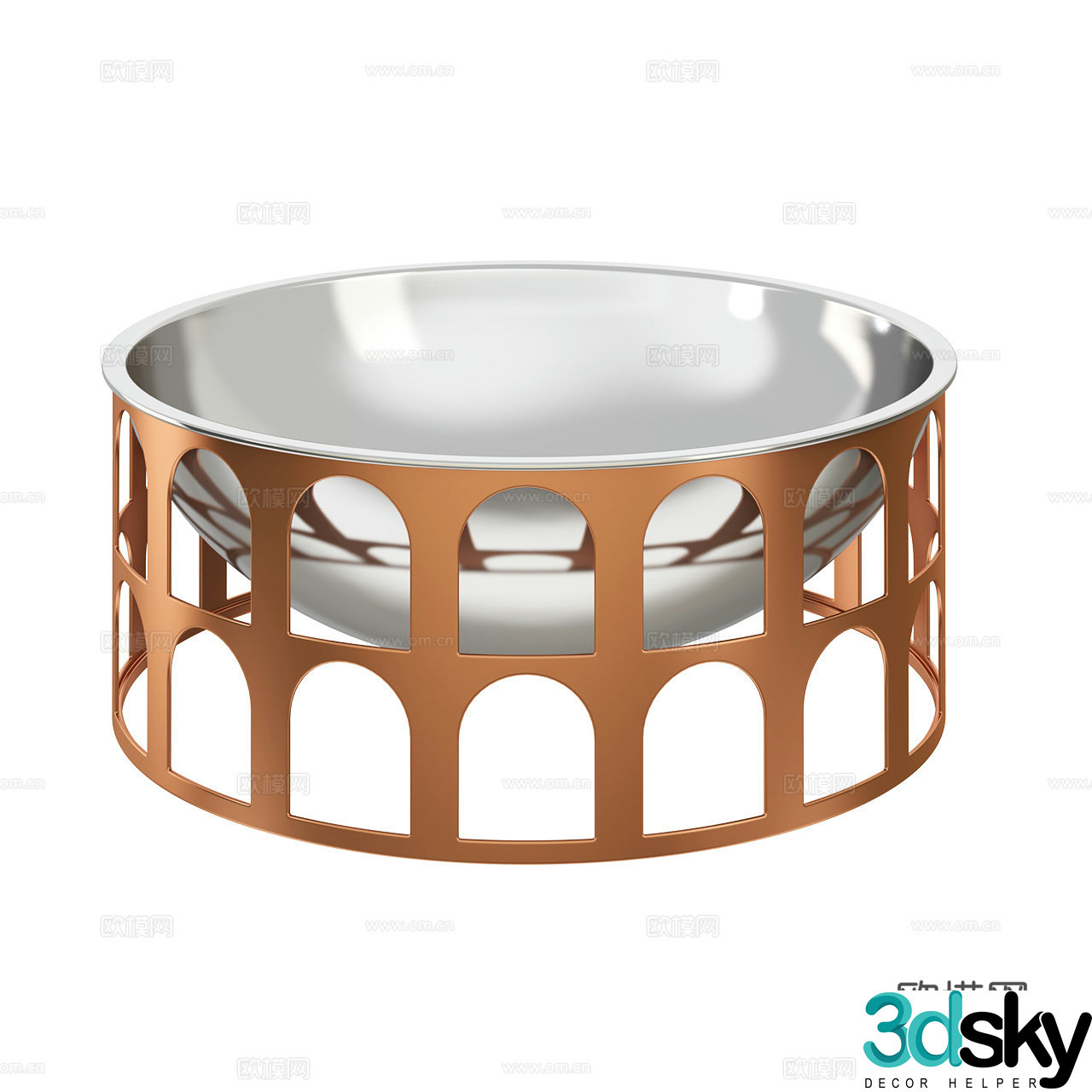 Paola C Metal Bowl Copper Bowl Dish Stainless Steel Bowl Kitchen Supplies 3D Model