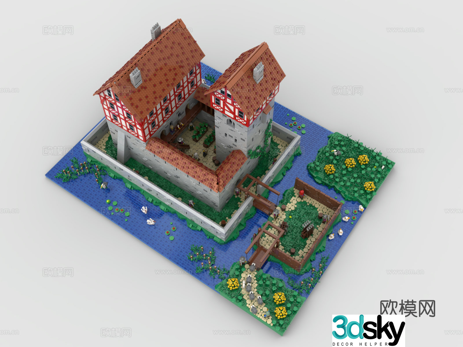 LEGO LEGO Toys Building Blocks Europe Medieval Castle 3d Model