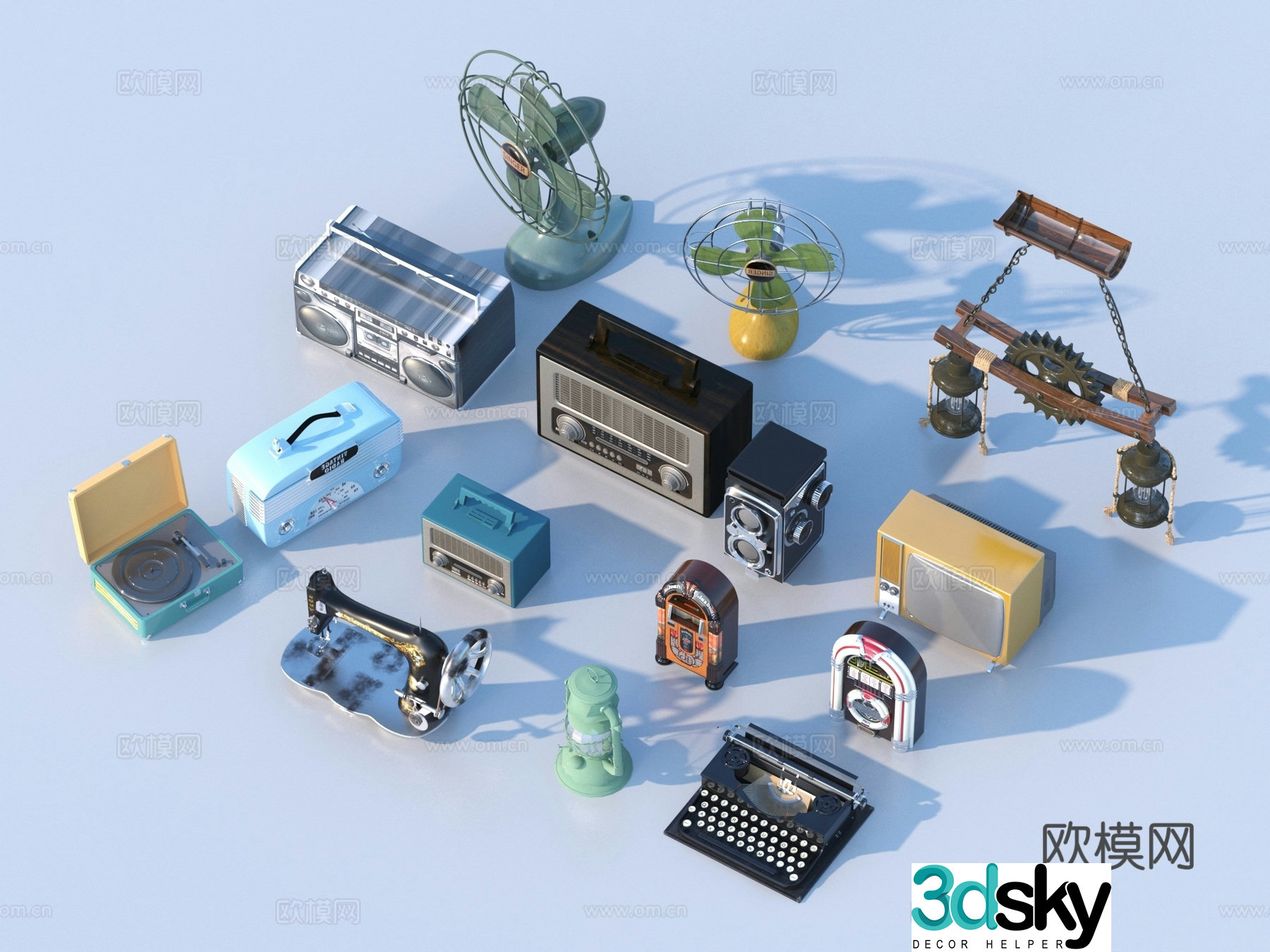 Old electrical appliances 3D model